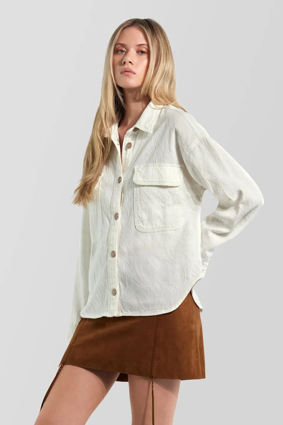 gas-leli-shirt-1583-bluse-damen-jacquard-relaxed image 1