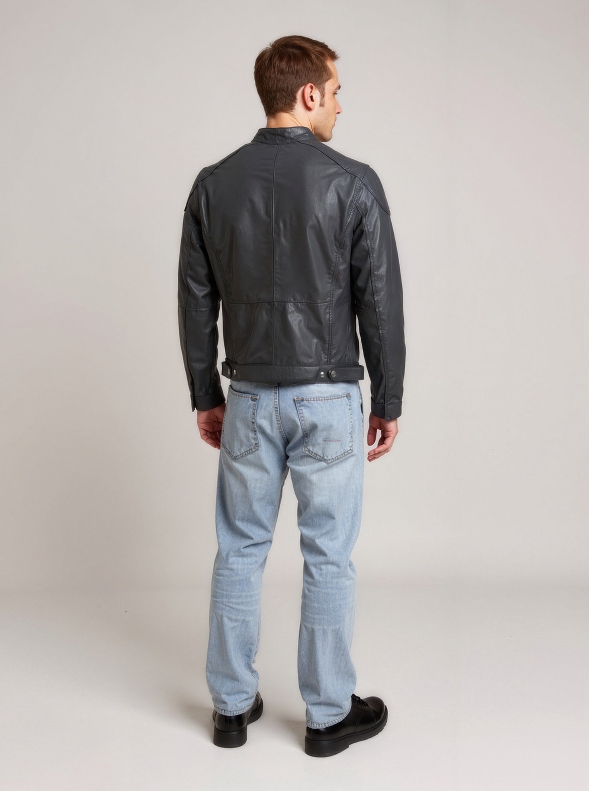 kaporal-villy-lederjacke-herren-vintage-schwarz-lammleder image 3