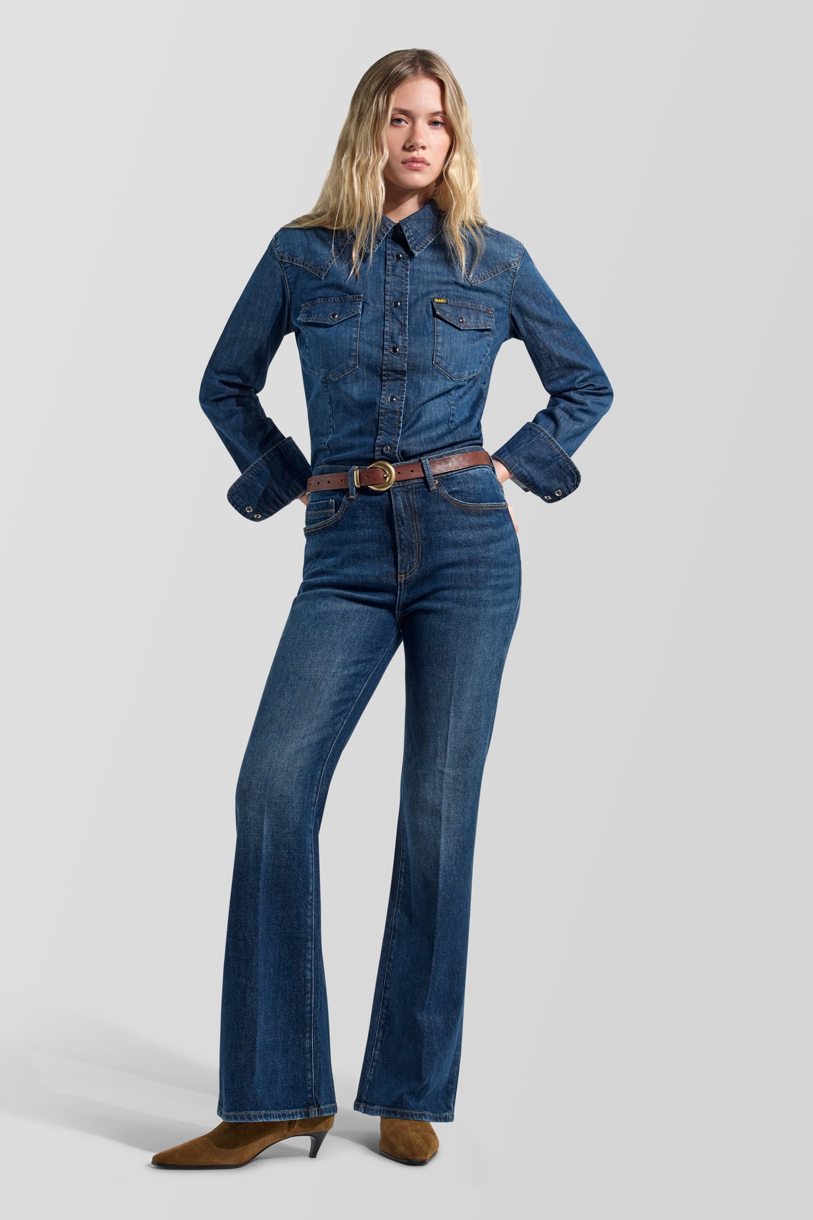gas-cindy-shirt-13md-jeanshemd-damen-indigo-slim-fit image 1