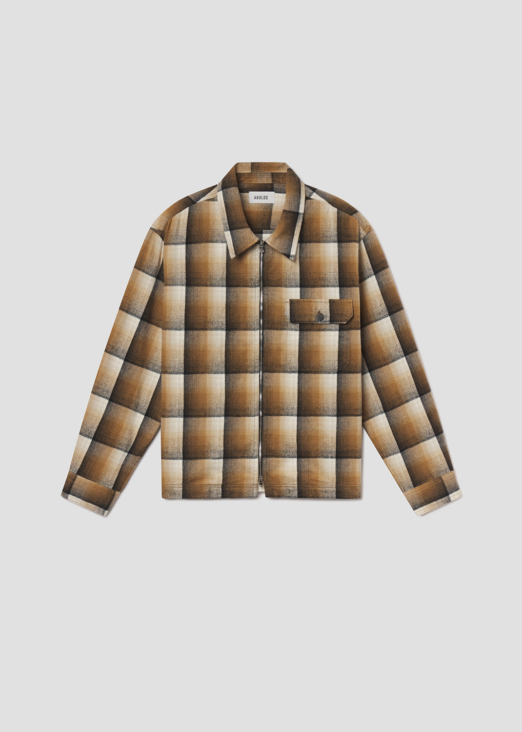 agolde-mccoy-shirt-battersea-check-khaki-herren-hemd-kariert image 6