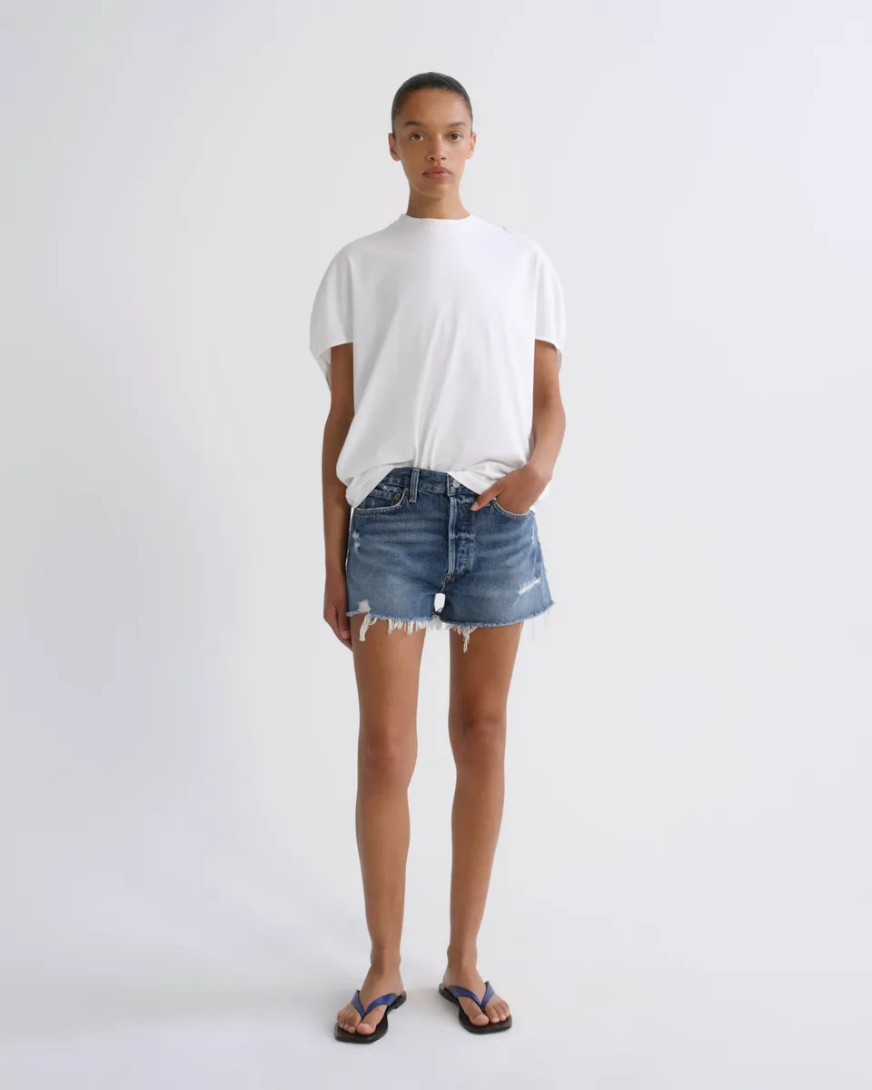agolde-parker-vintage-cut-off-shorts-dark-swapmeet-high-rise image 1