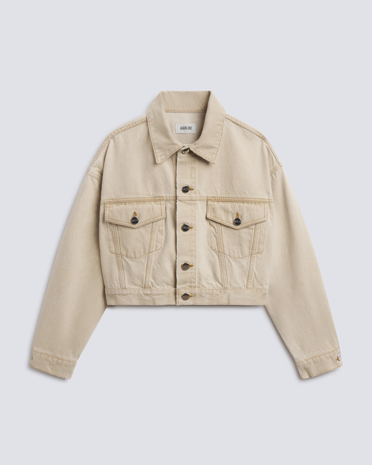 agolde-palmer-jacket-arena-jeansjacke-khaki-cropped image 6