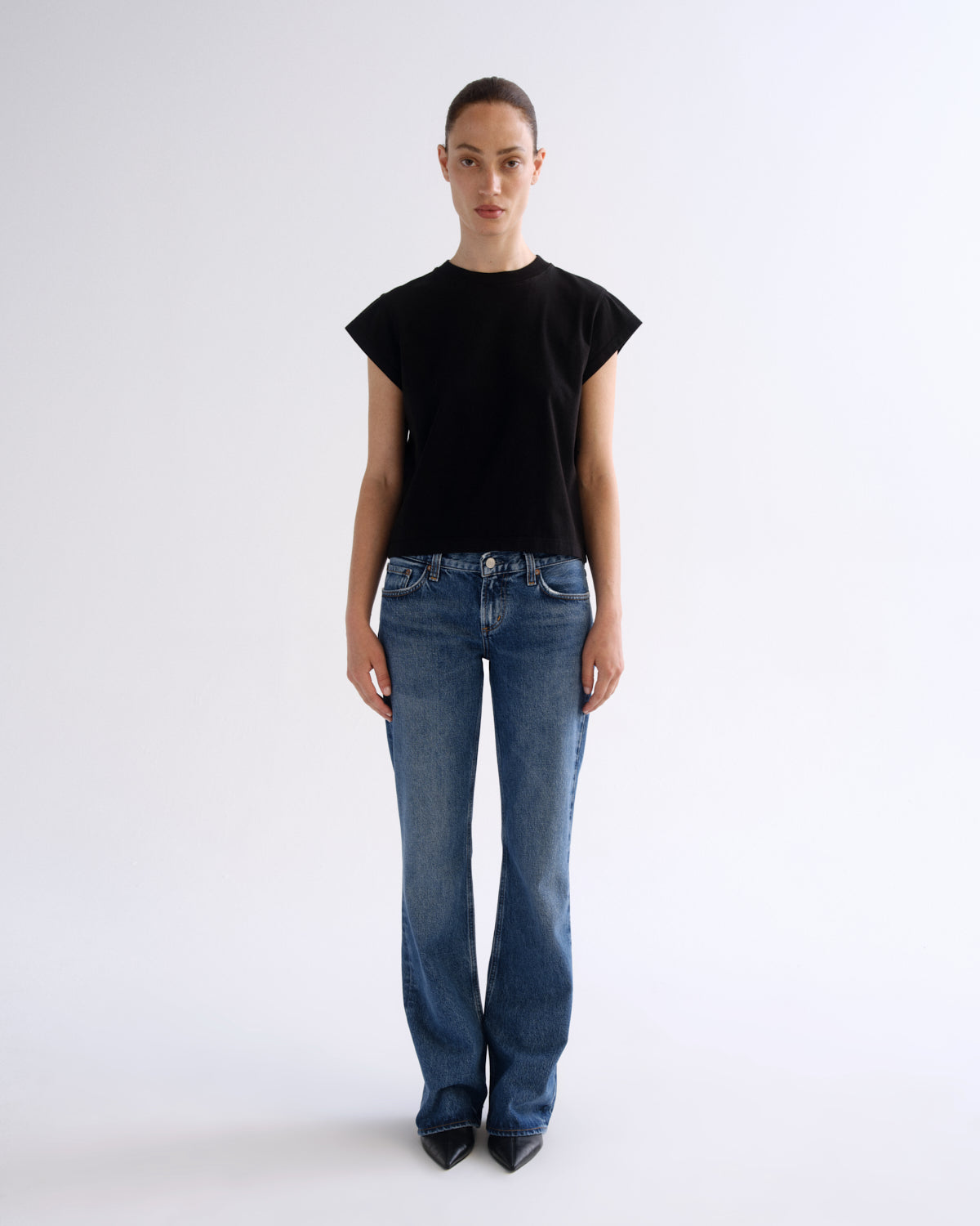 agolde-low-rise-boot-margin-bootcut-jeans-damen-dunkelblau image 1