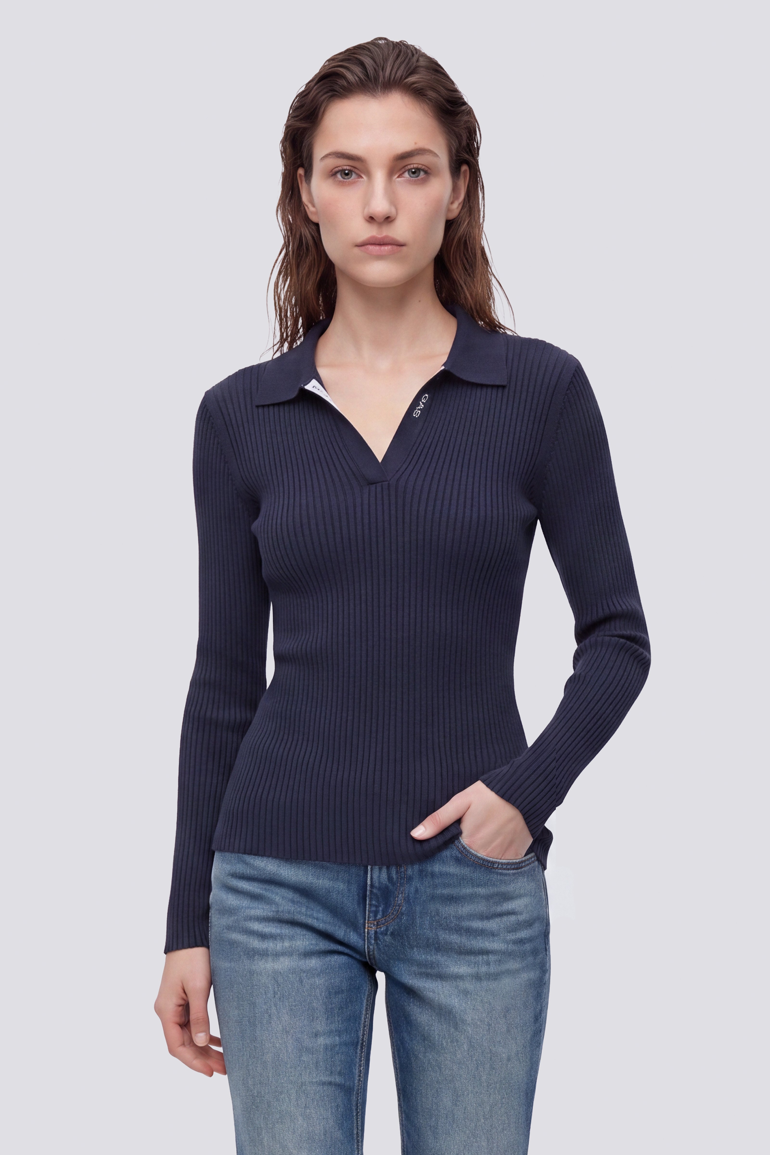 gas-emily-4706-damen-polo-slim-fit-viskose image 2