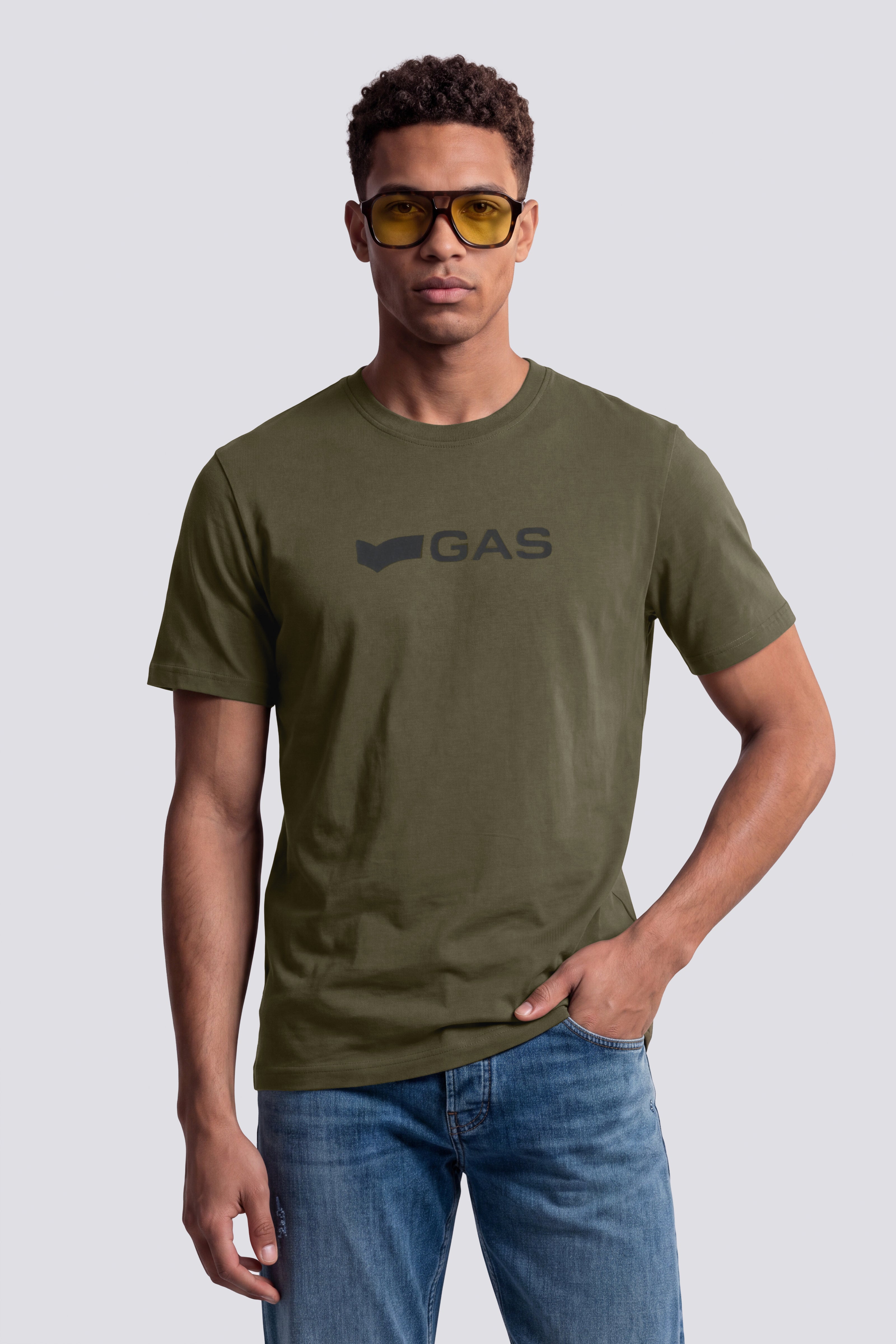 gas-dharis-logo-g-3653-t-shirt-herren-baumwolle-regular-fit image 1