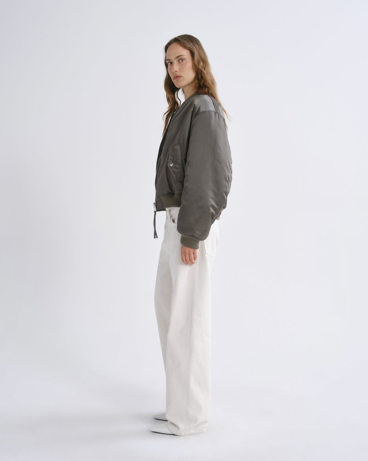 agolde-frankie-reversible-bomber-bomberjacke-fern-wende-satin image 4
