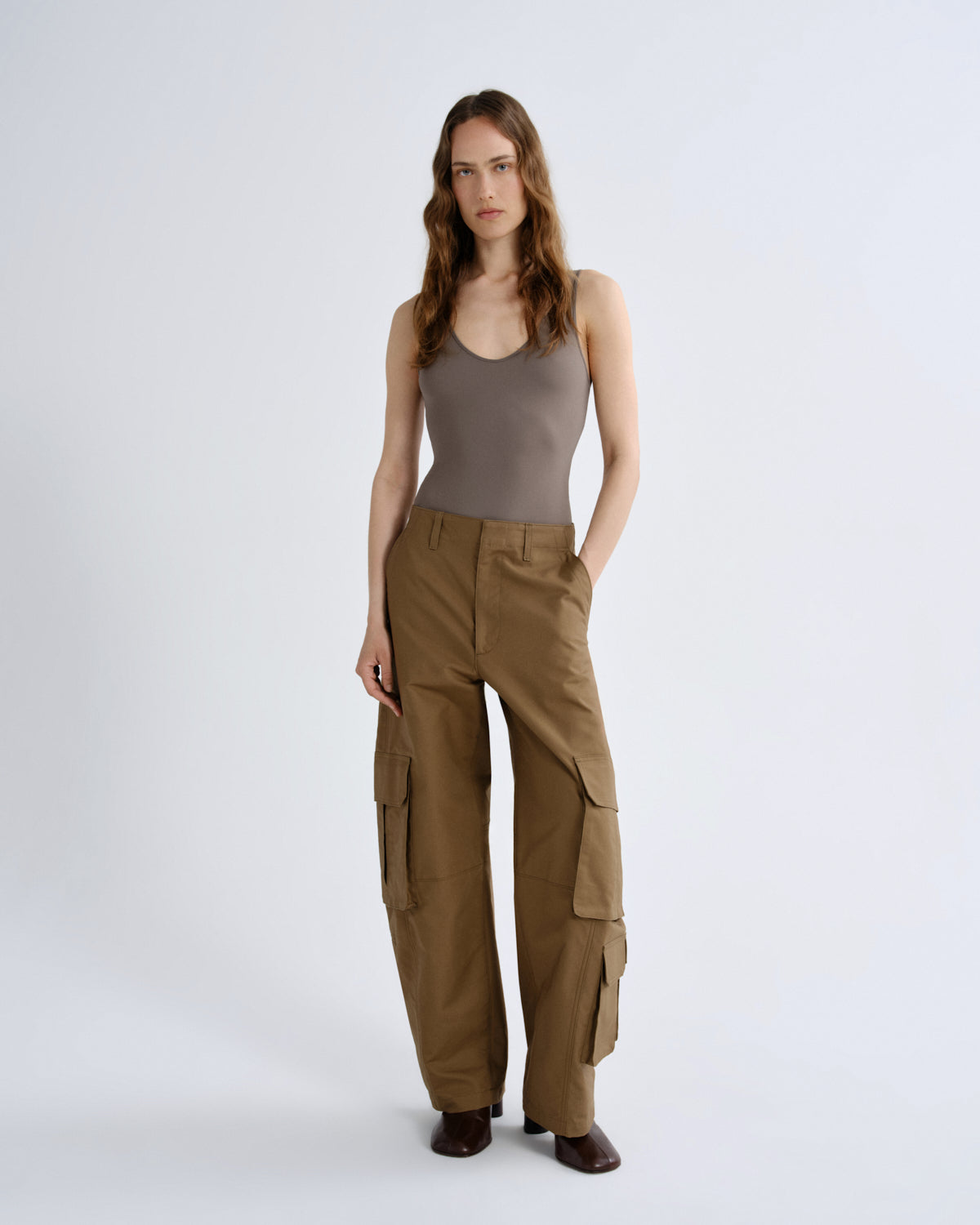 agolde-tora-bodysuit-mink-damen-taupe-second-skin image 3