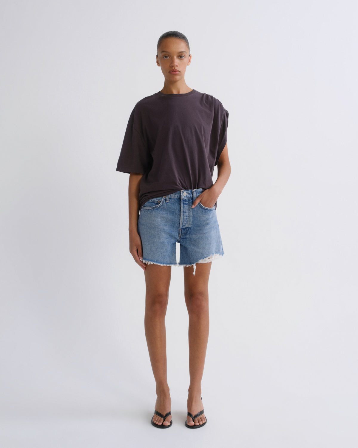 agolde-parker-long-jeansshorts-community-damen image 1