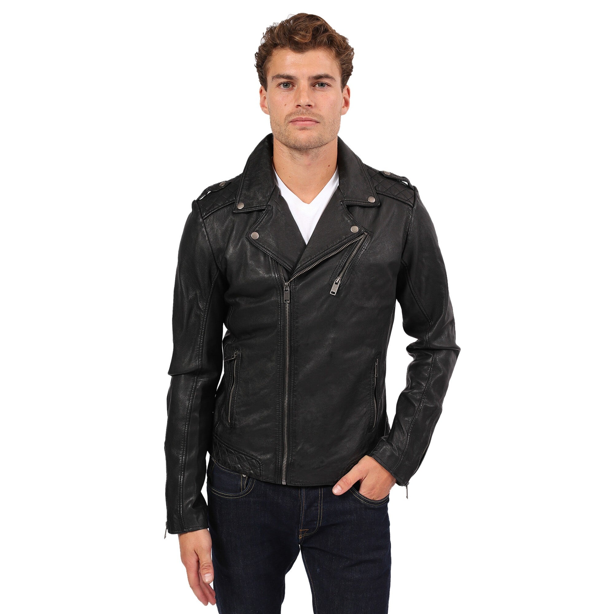 kaporal-lars-perfecto-herren-schwarz-echtleder-lamm image 2