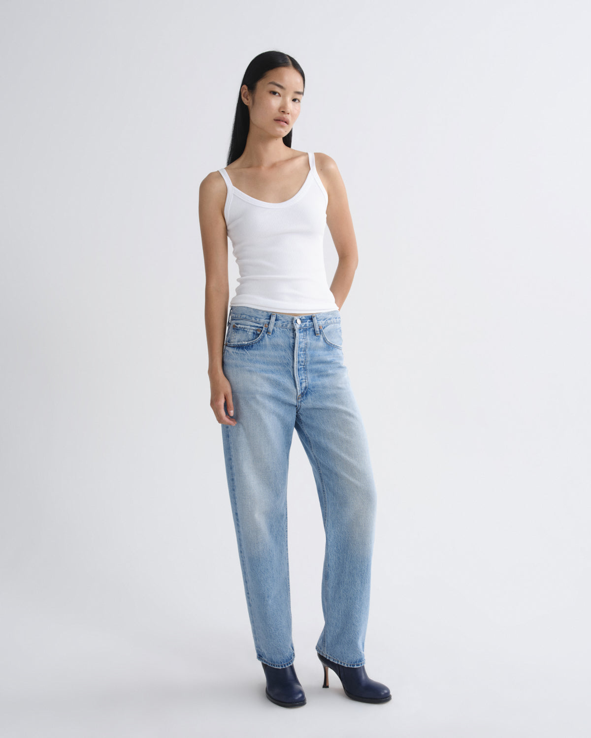 agolde-jordan-tank-white-tanktop-wei-bio-baumwolle image 3