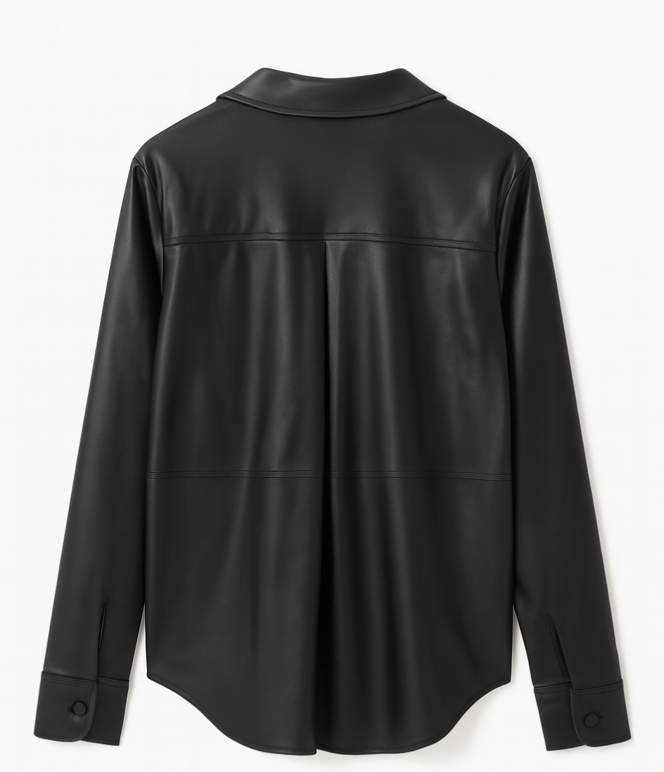 goldenim-paris-femme-chemise-similicuir-hemd-kunstleder image 2