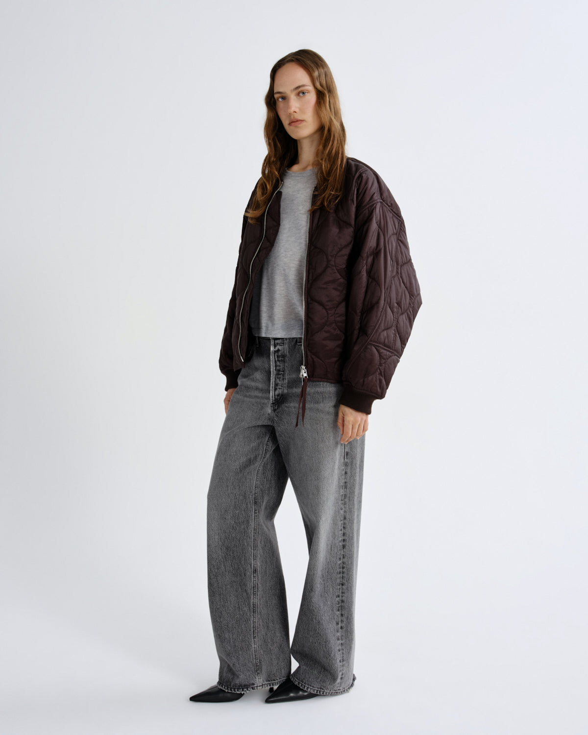 agolde-isla-quilted-jacket-jacke-deep-roast-braun image 4