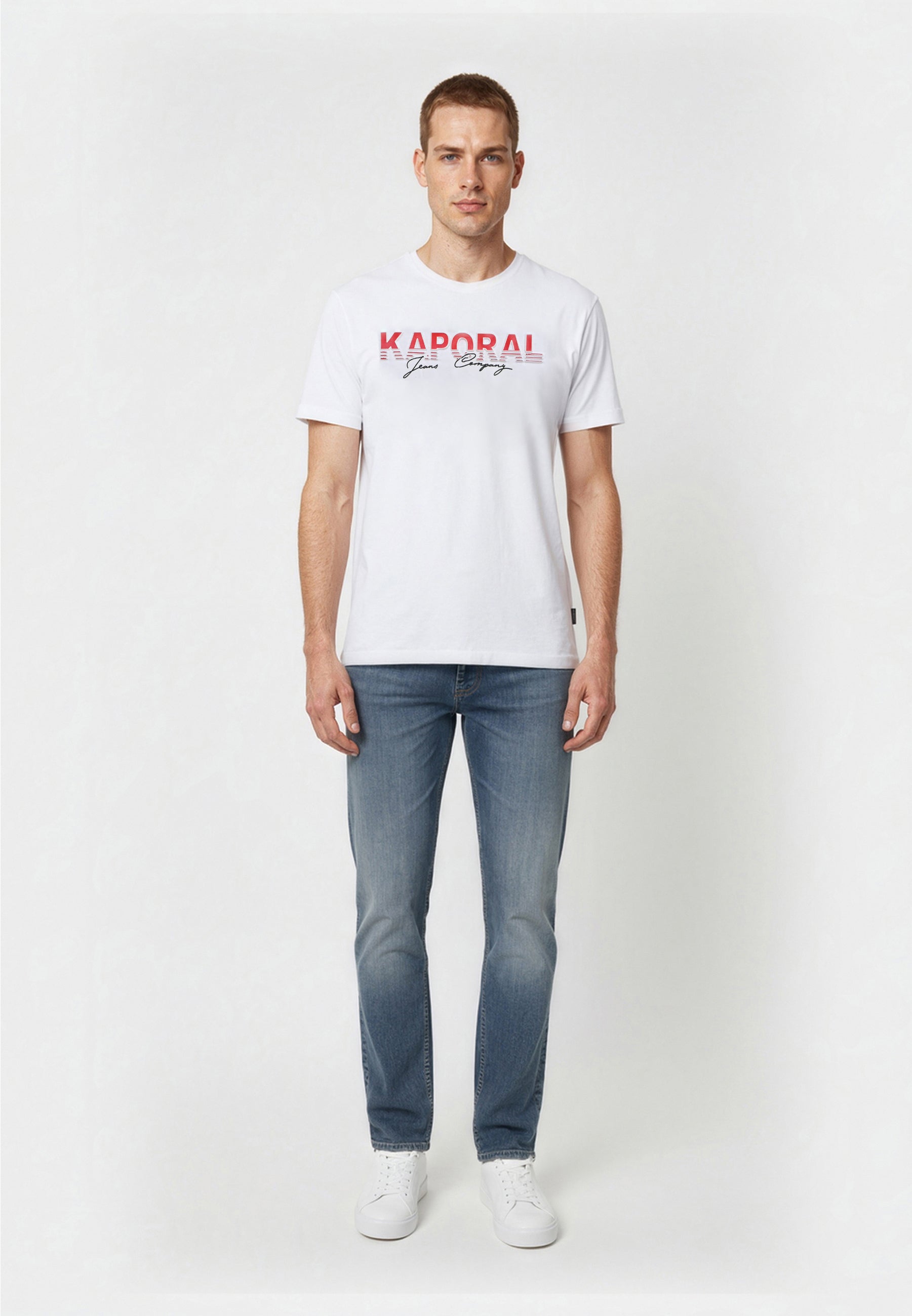 kaporal-timeo-t-shirt-herren-wei-regular-baumwolle image 2