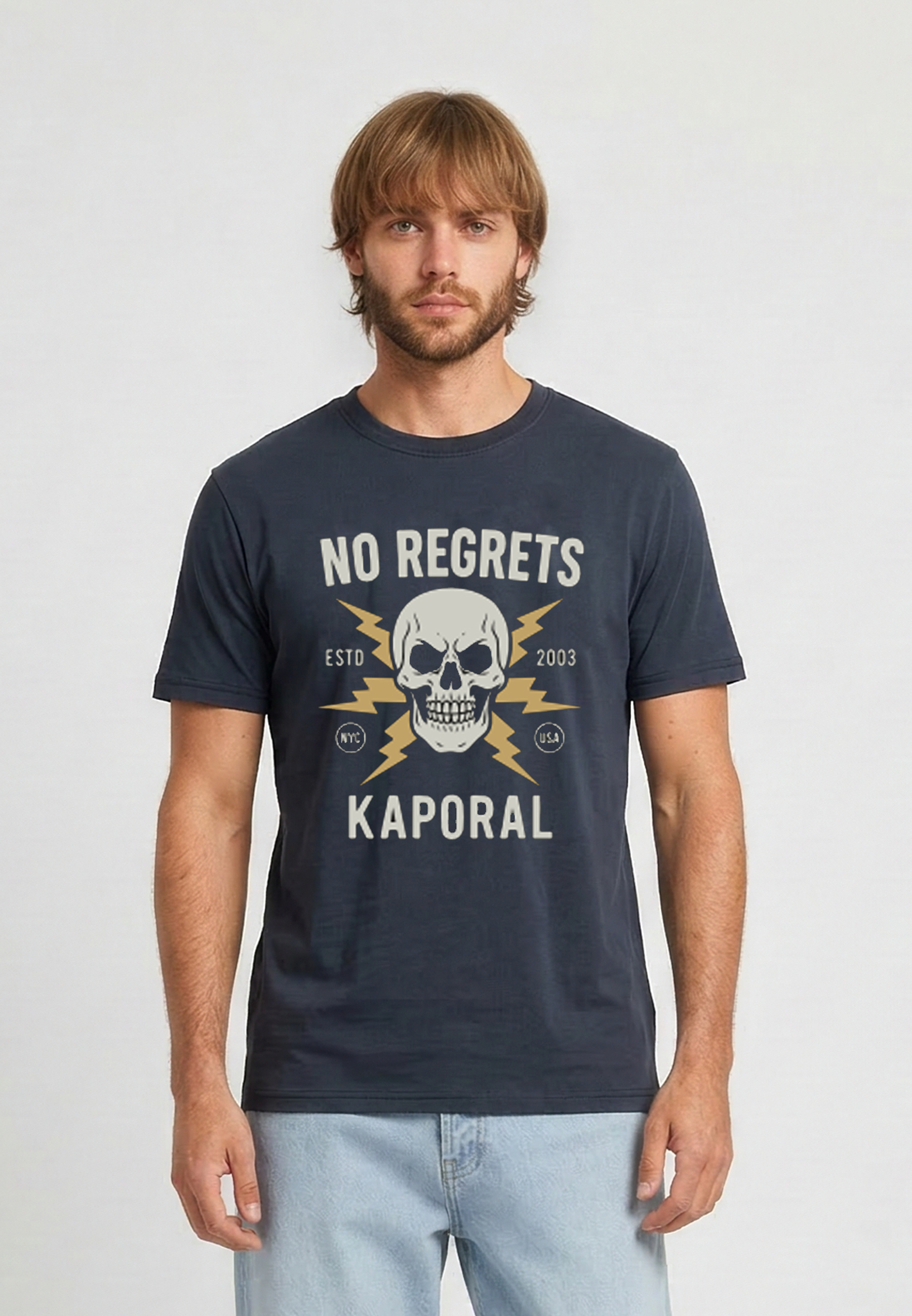 kaporal-kuching-herren-t-shirt-marine-totenkopf-baumwolle image 1