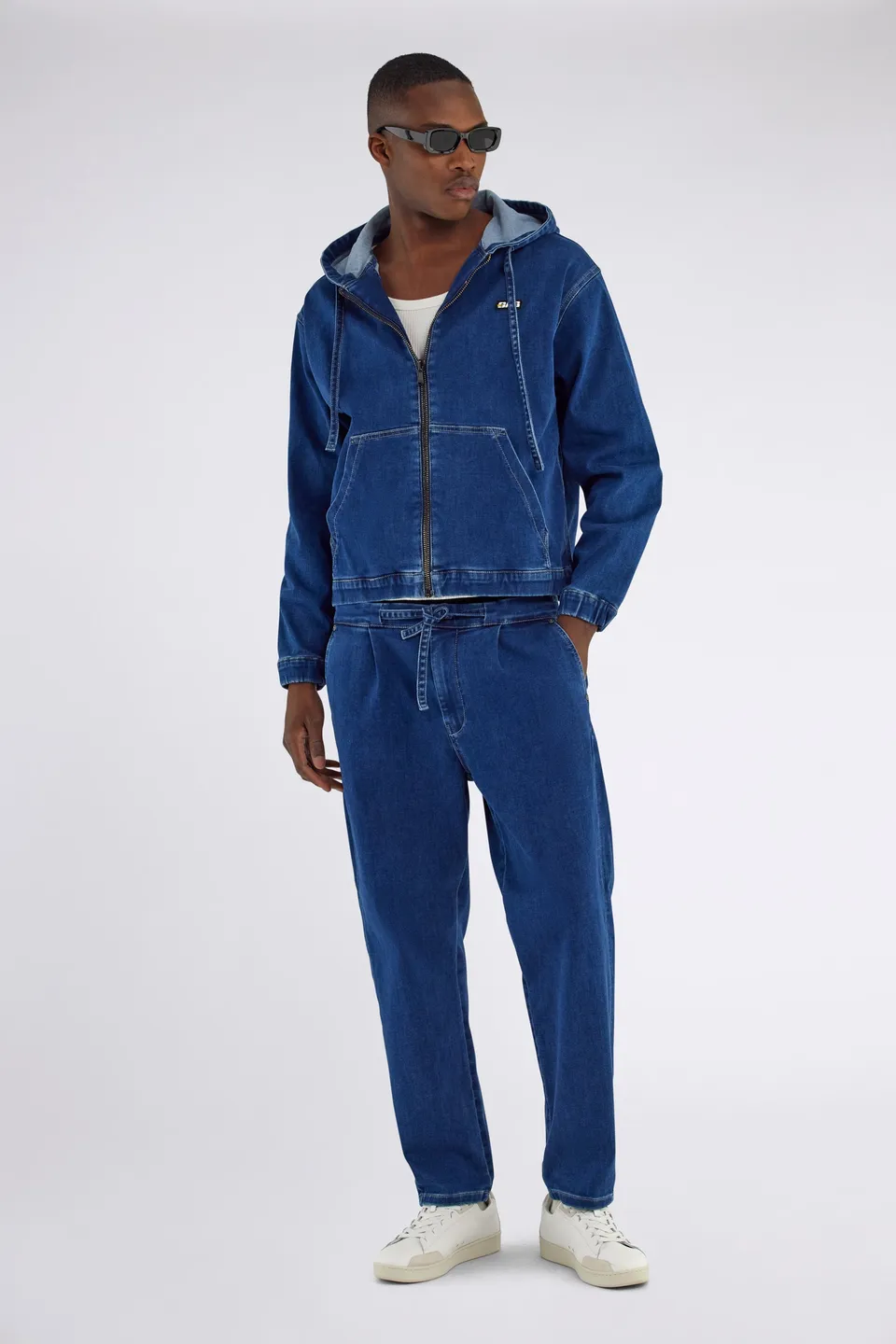 gas-roger-wk-13mm-jacke-herren-indigo-mit-kapuze image 1