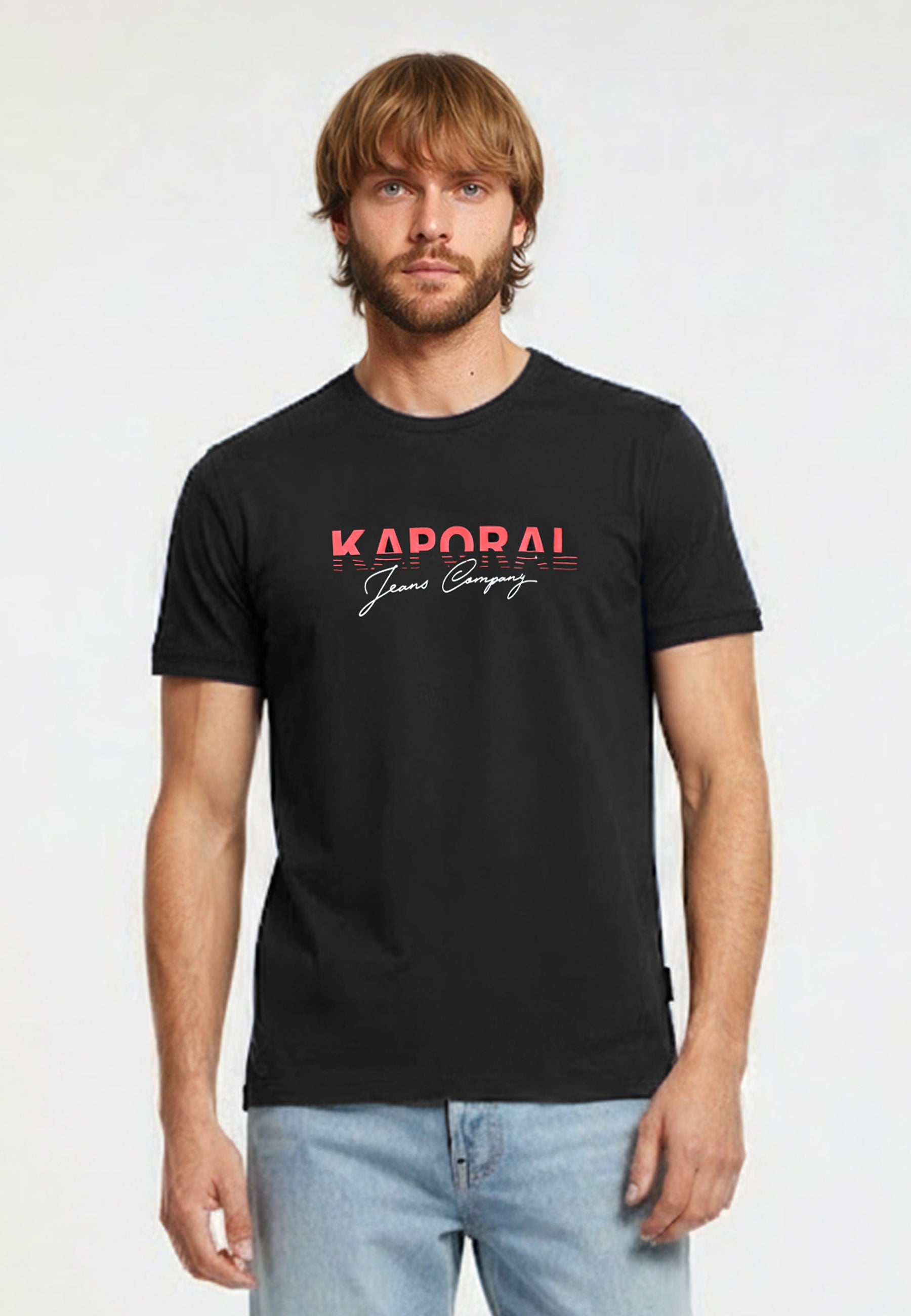 kaporal-timeo-t-shirt-herren-schwarz-baumwolle-regular image 1