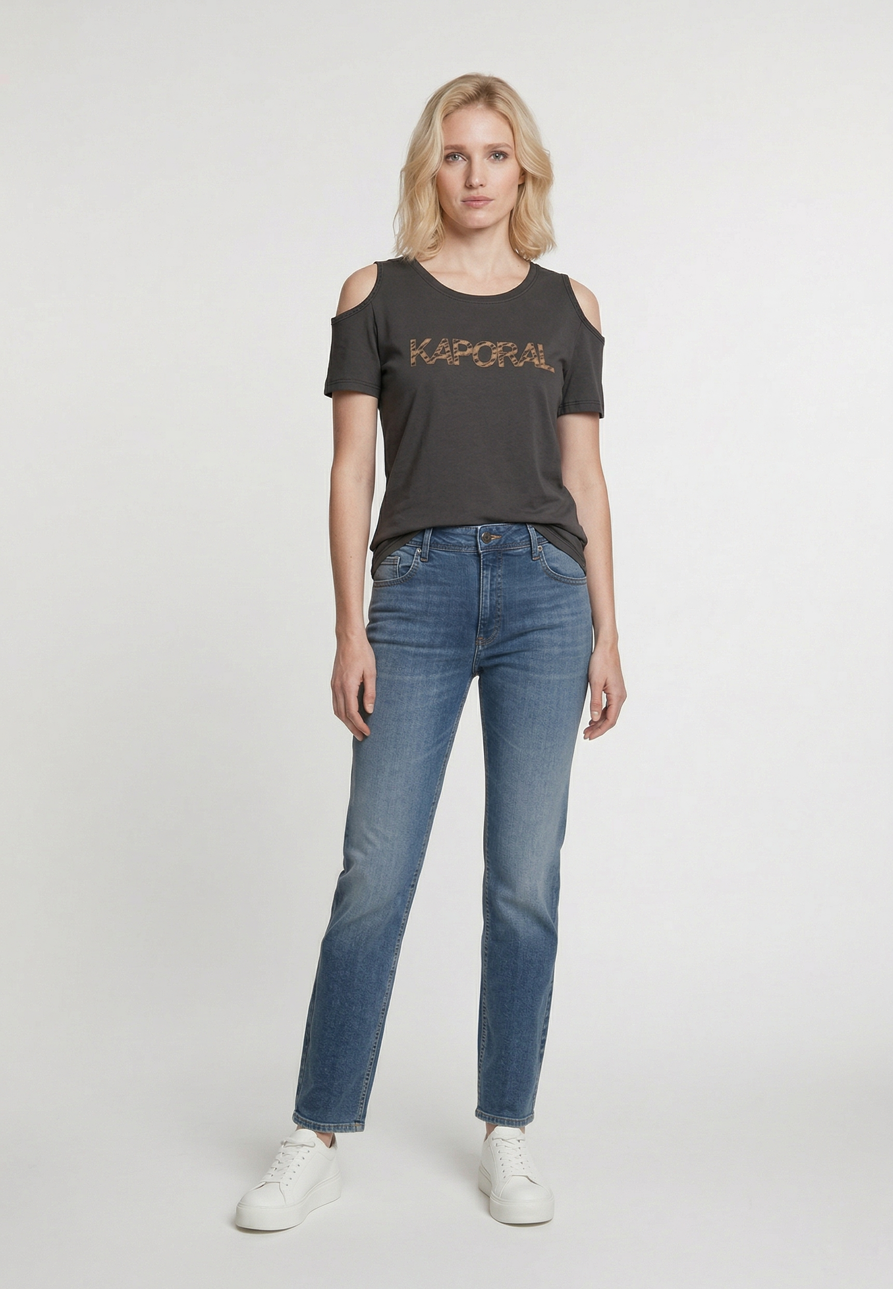 kaporal-anaig-t-shirt-damen-schwarz-slim-stretch image 2
