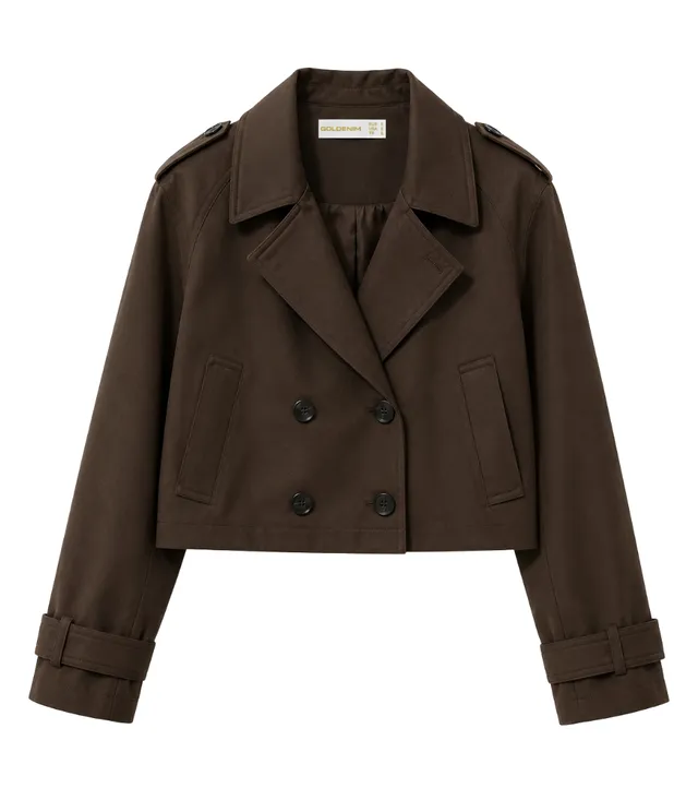 goldenim-paris-femme-trench-court-trenchcoat-braun image 1