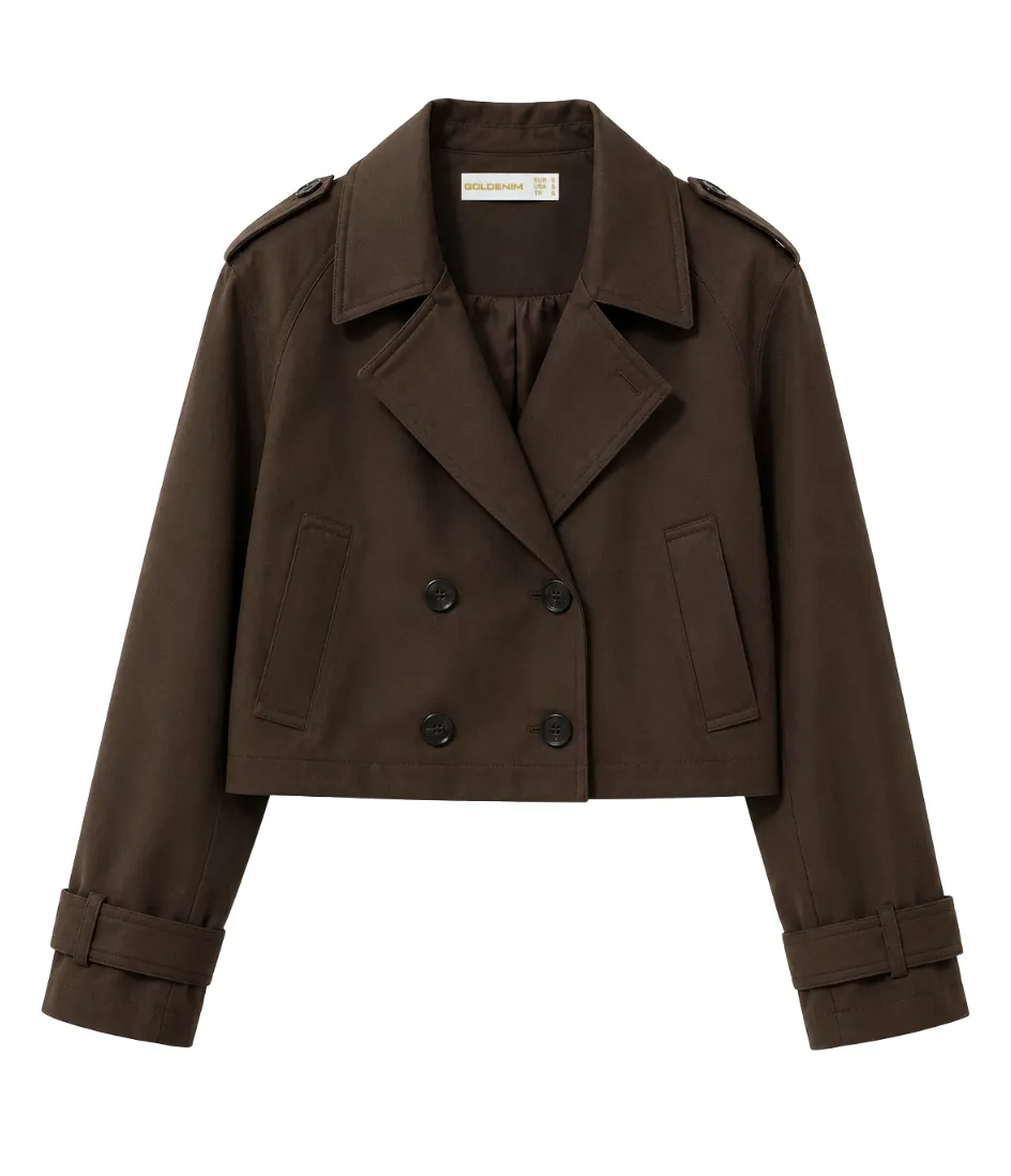 goldenim-paris-femme-trench-court-trenchcoat-braun image 1