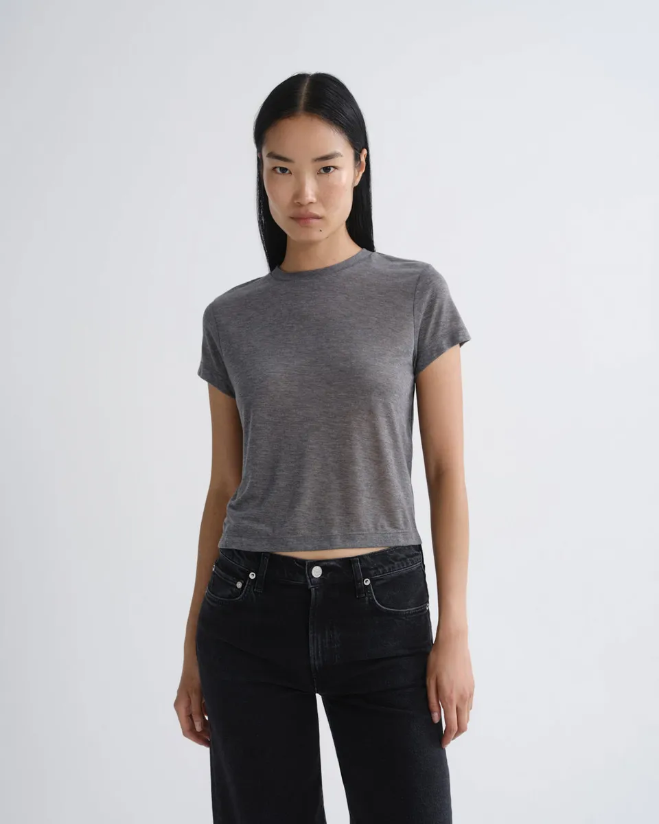 agolde-adine-shrunken-tee-t-shirt-grey-heather-tencel image 1