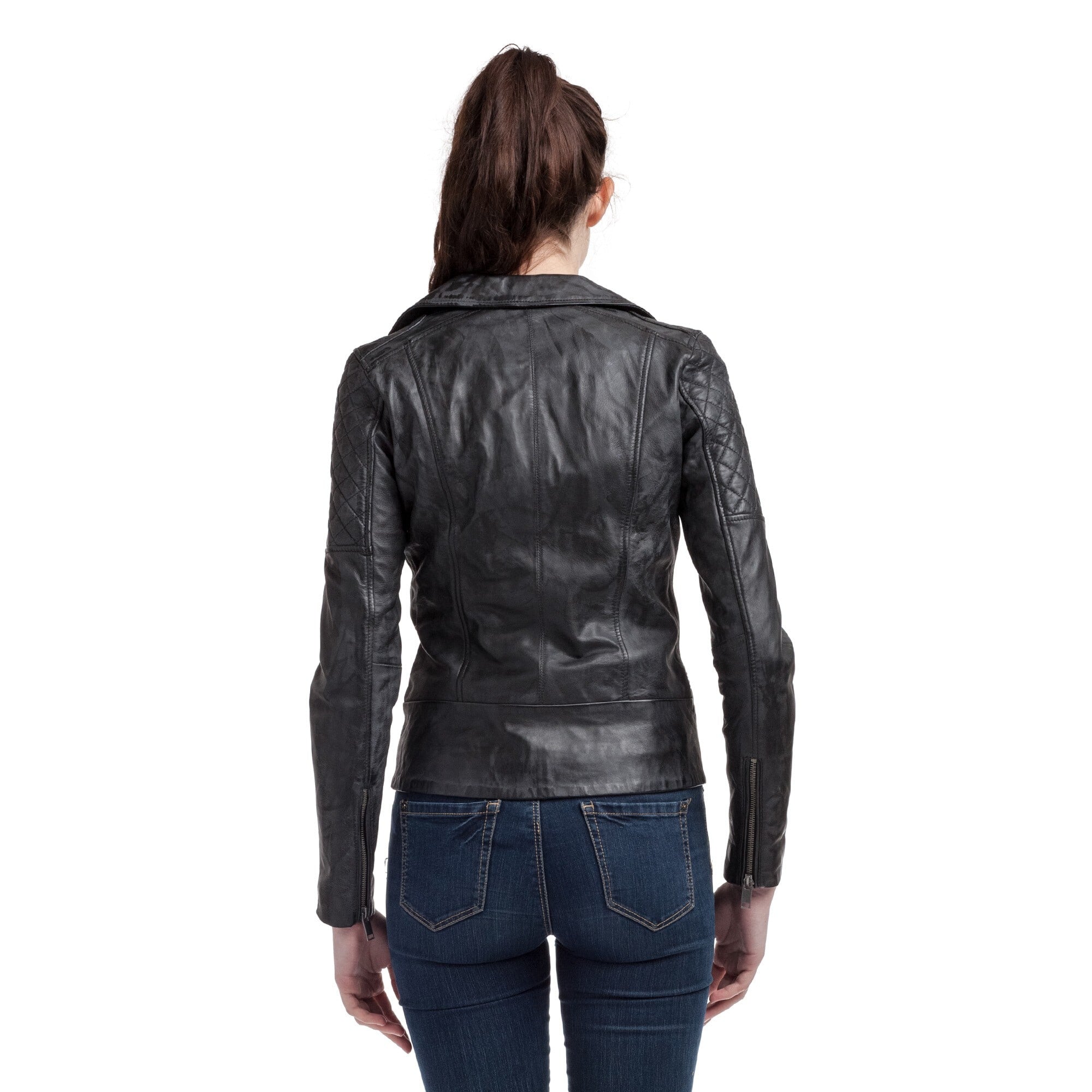 kaporal-megane-perfecto-damen-vintage-schwarz-echtleder image 3