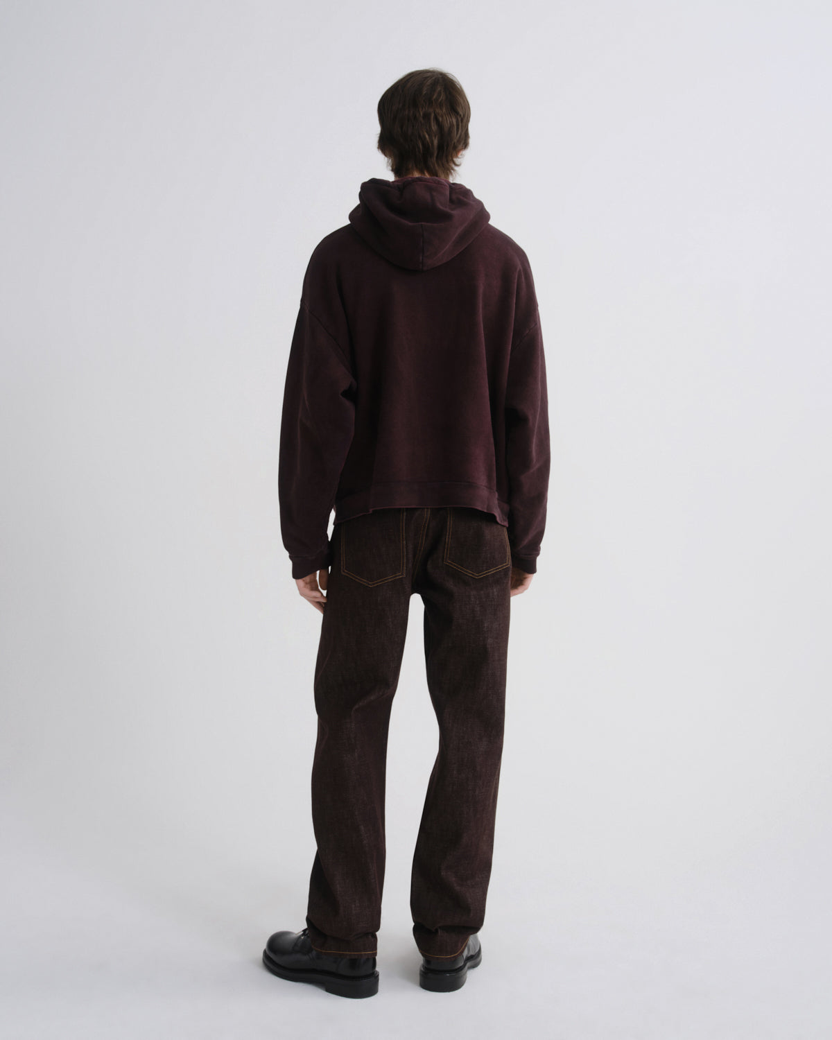 agolde-salford-hoodie-cipher-kapuzenpullover-bordeaux image 2