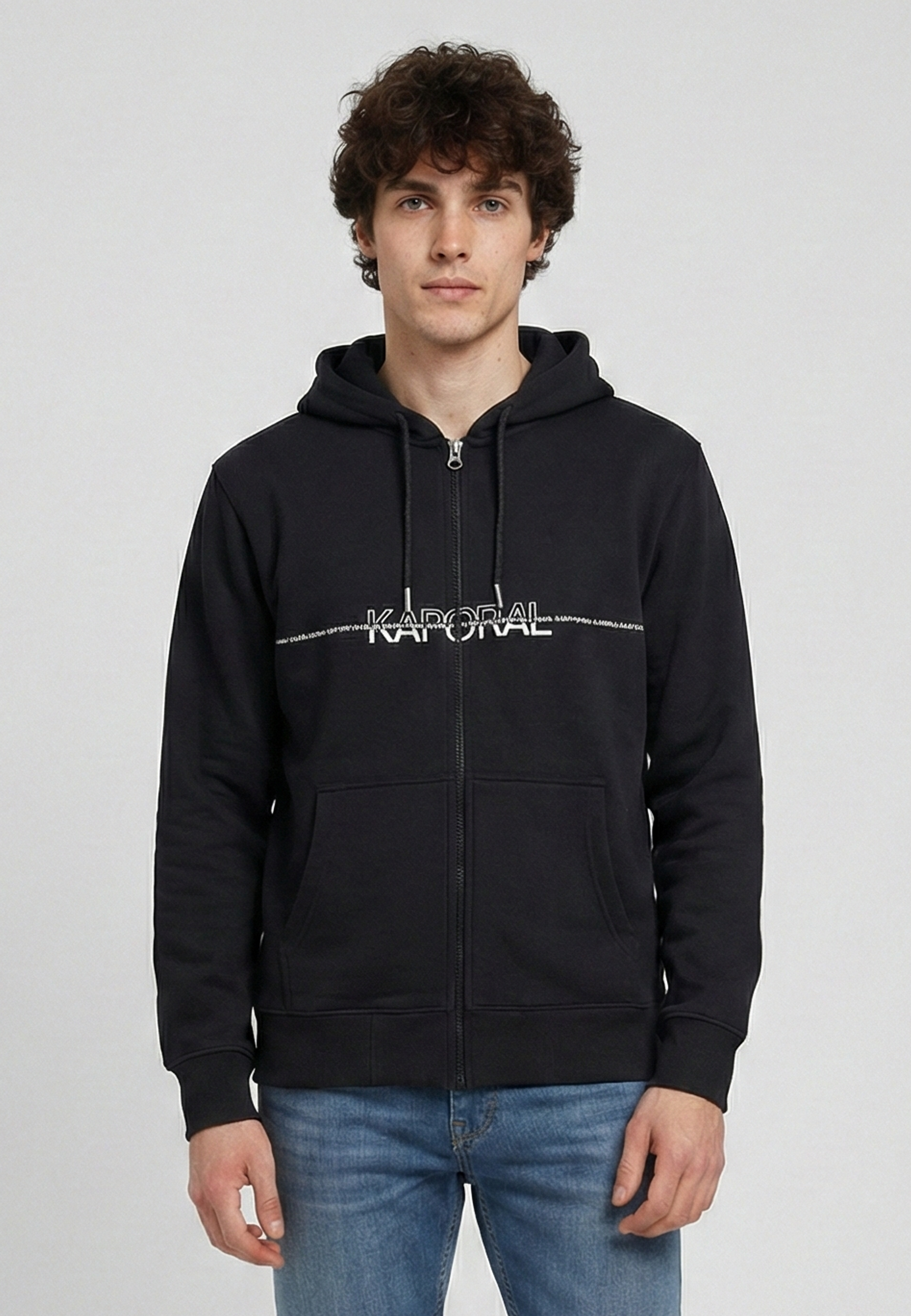 kaporal-rolan-hoodie-herren-schwarz-regular-baumwollmix image 2