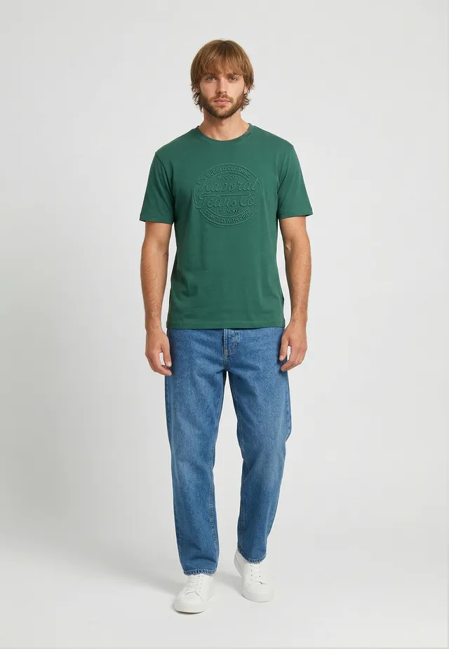 kaporal-kraft-t-shirt-herren-gr-n-regular-baumwolle image 1
