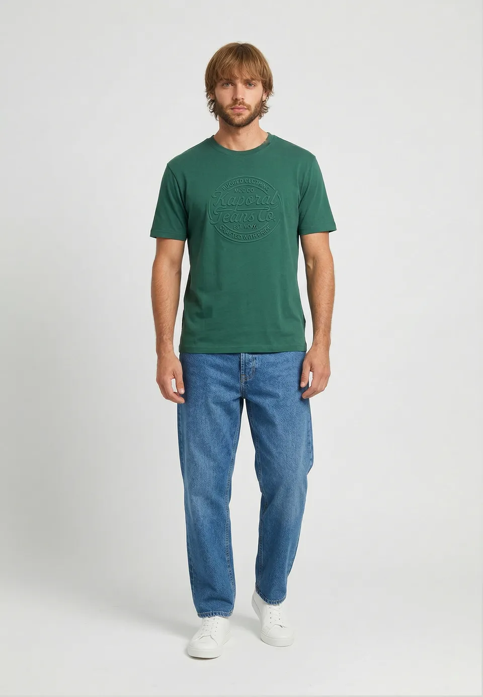 kaporal-kraft-t-shirt-herren-gr-n-regular-baumwolle image 1