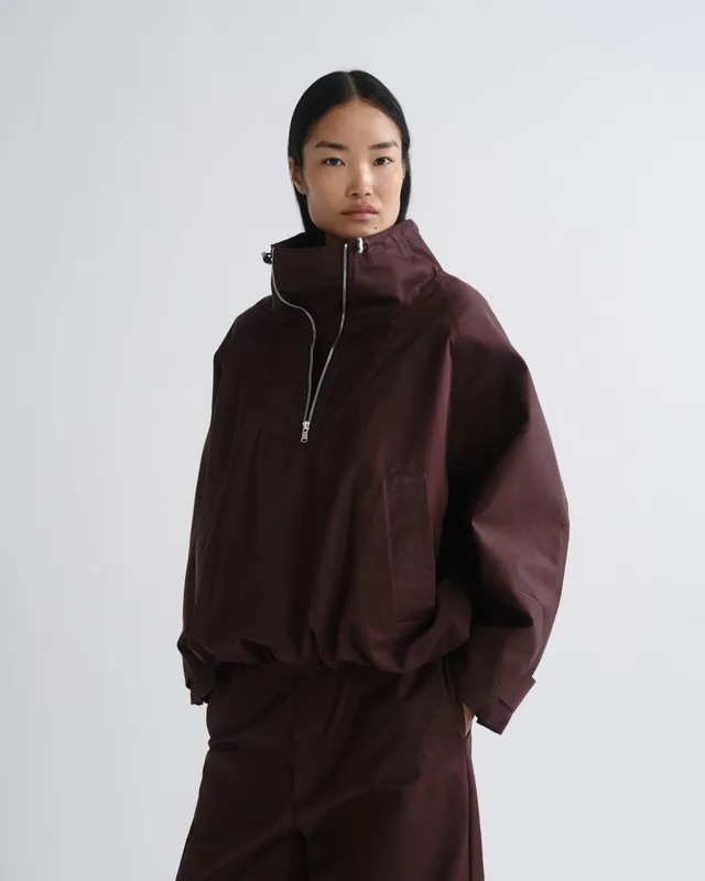 agolde-coulson-jacket-cordovan-damen-jacke-nylon-burgunder image 1