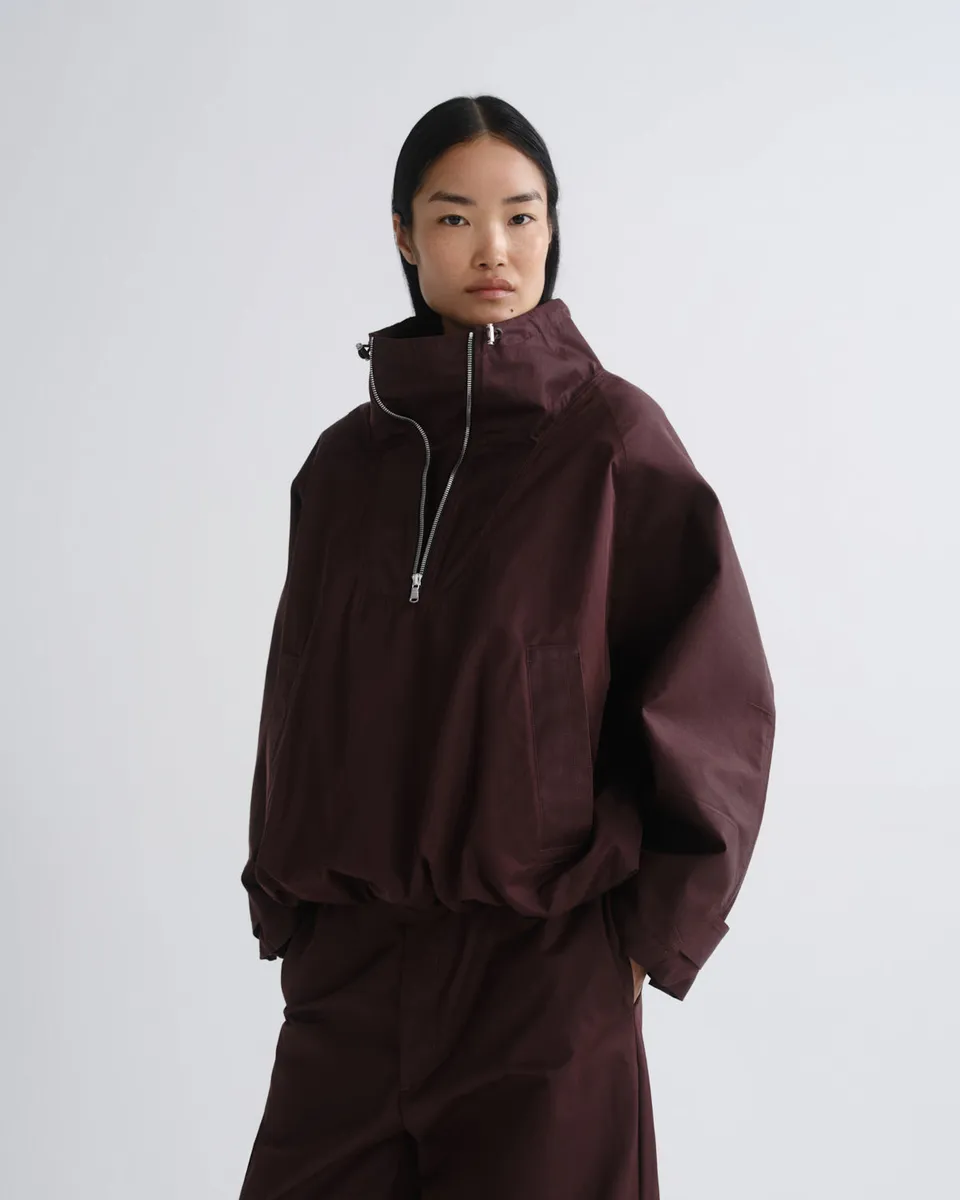 agolde-coulson-jacket-cordovan-damen-jacke-nylon-burgunder image 1