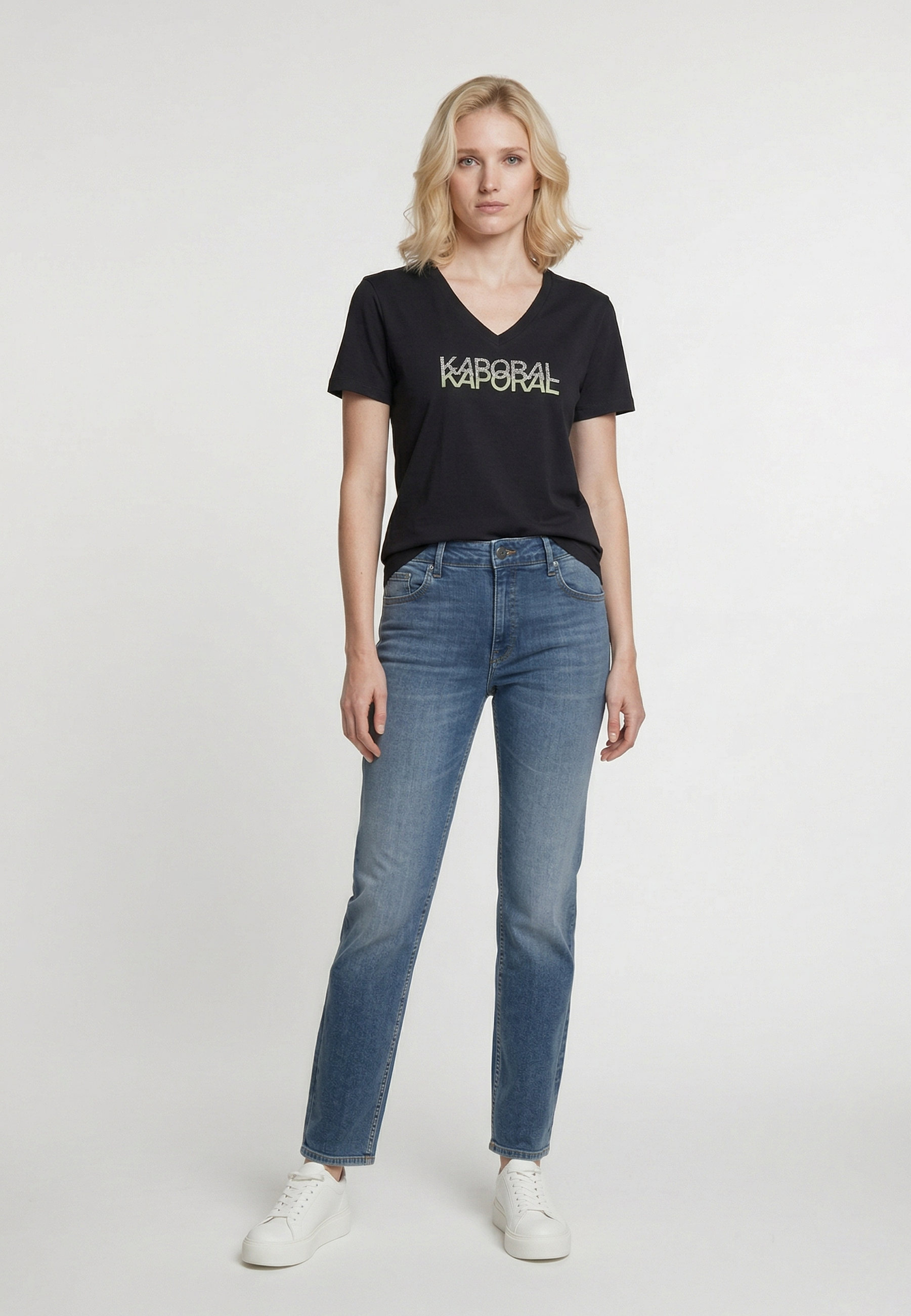 kaporal-lia-t-shirt-damen-schwarz-slim-stretch image 1