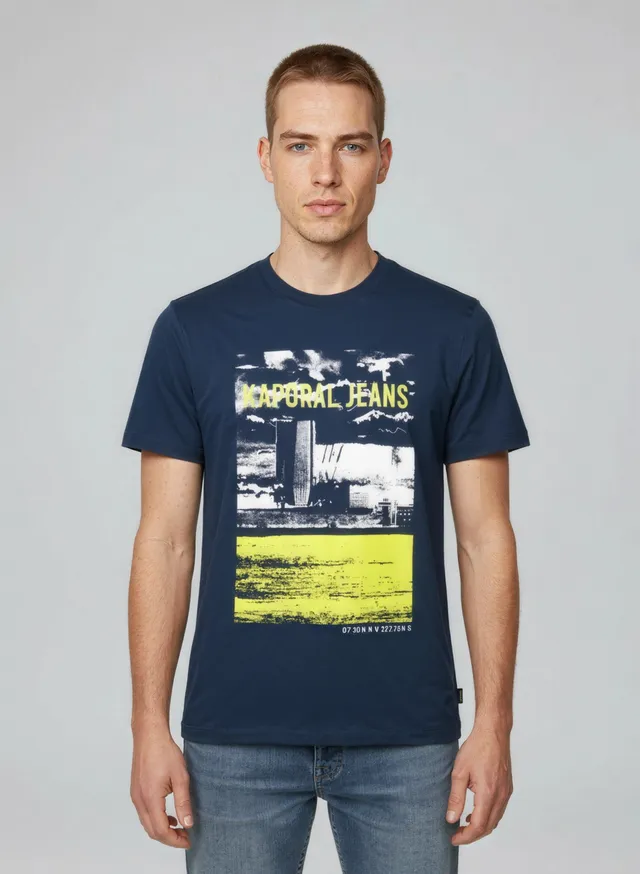 kaporal-dock-t-shirt-herren-marine-regular-baumwolle image 1