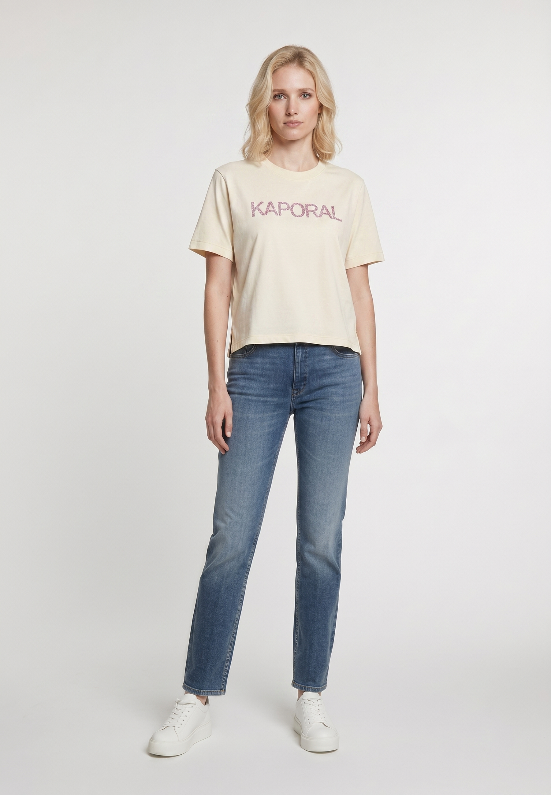 kaporal-kippa-t-shirt-creme-damen-kurz image 1