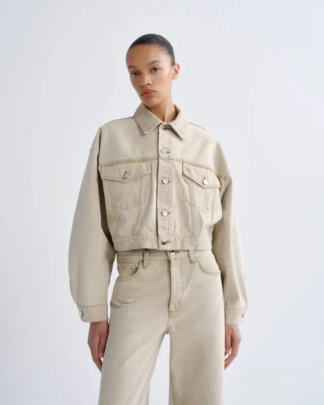 agolde-palmer-jacket-arena-jeansjacke-khaki-cropped image 1