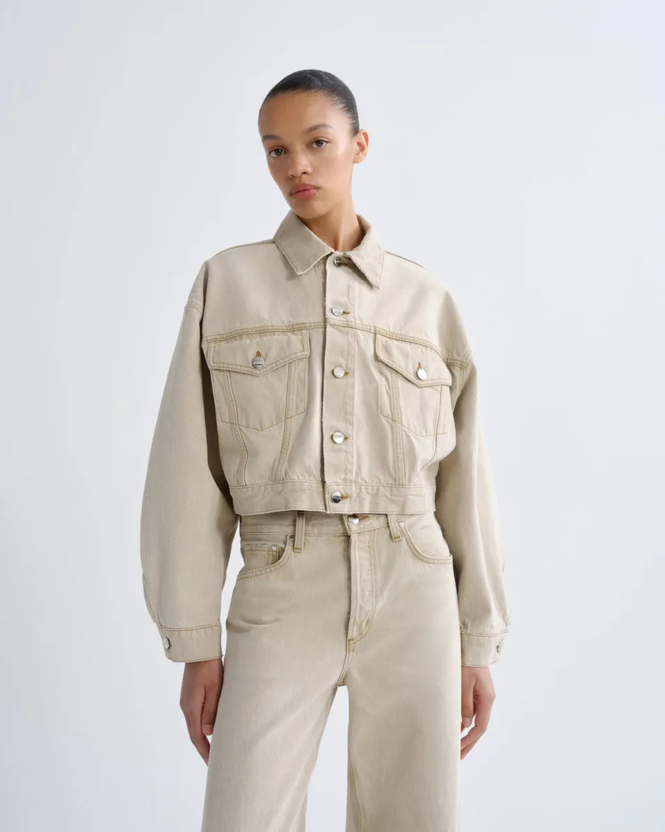 agolde-palmer-jacket-arena-jeansjacke-khaki-cropped image 1