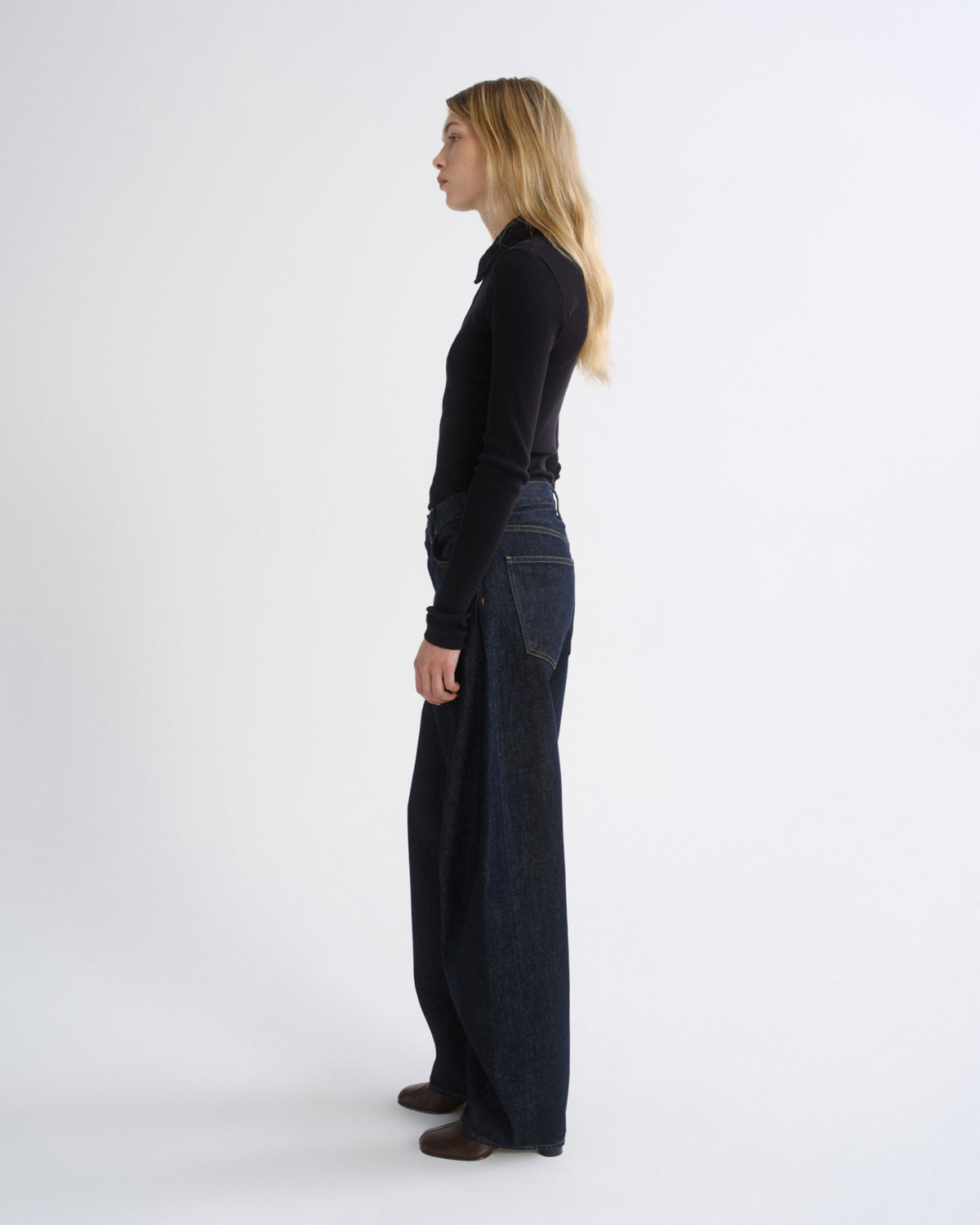 agolde-luna-high-rise-pieced-taper-jeans-rinse-damen image 4