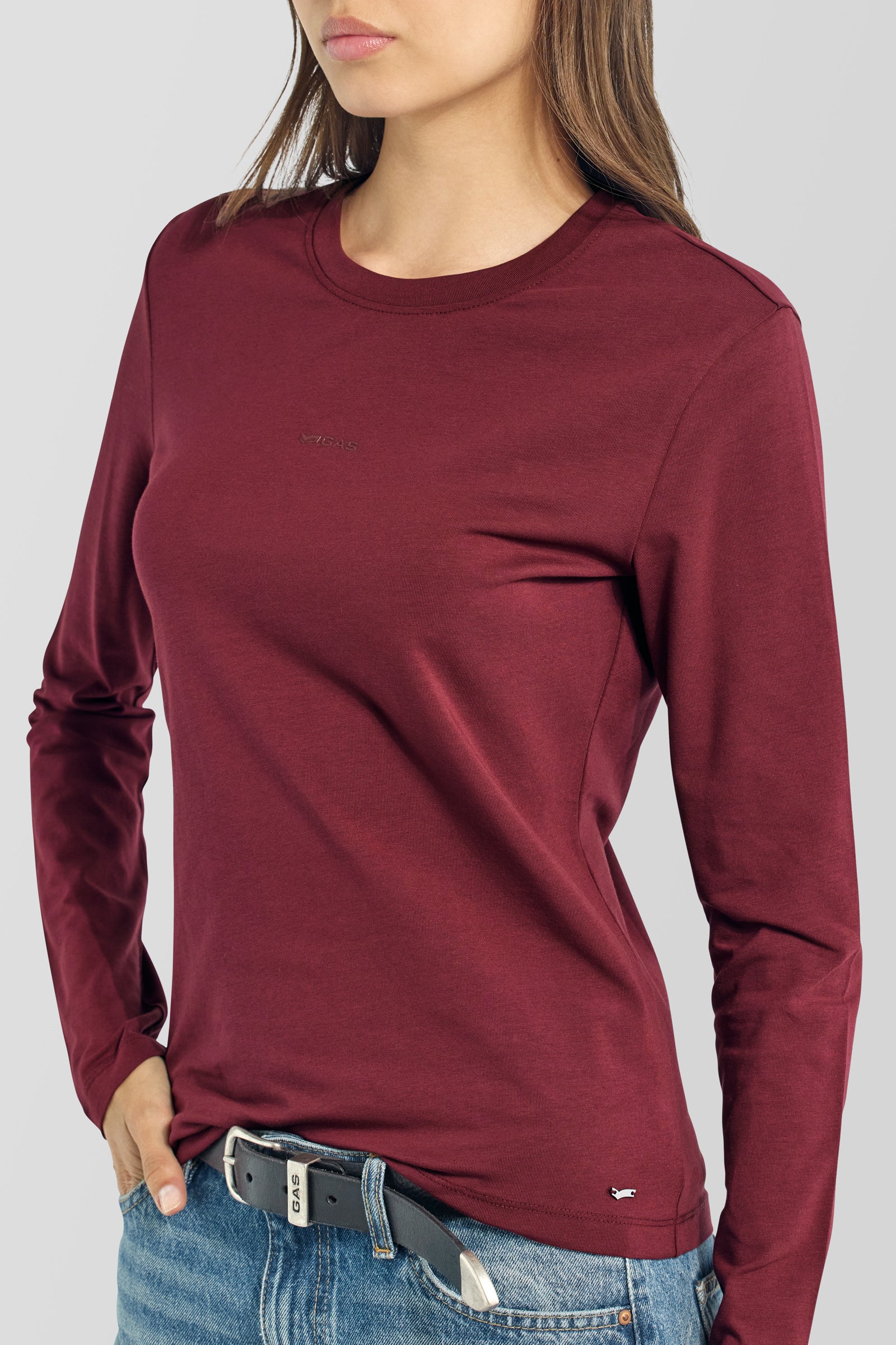 gas-hanike-m-l-logo-g-s-2899-langarmshirt-damen-slim image 3