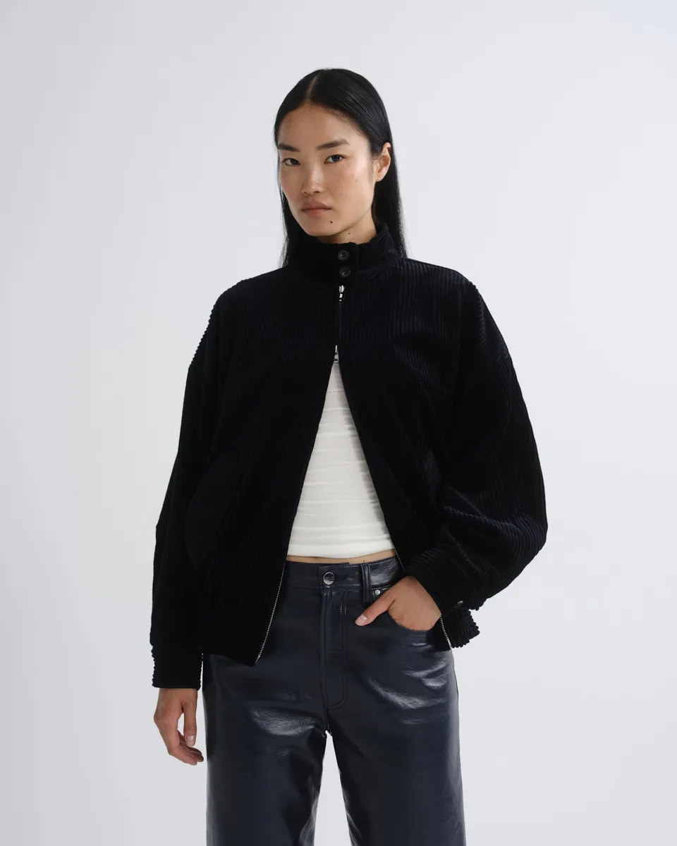 agolde-blair-jacket-cordjacke-obscura-dunkelblau image 1