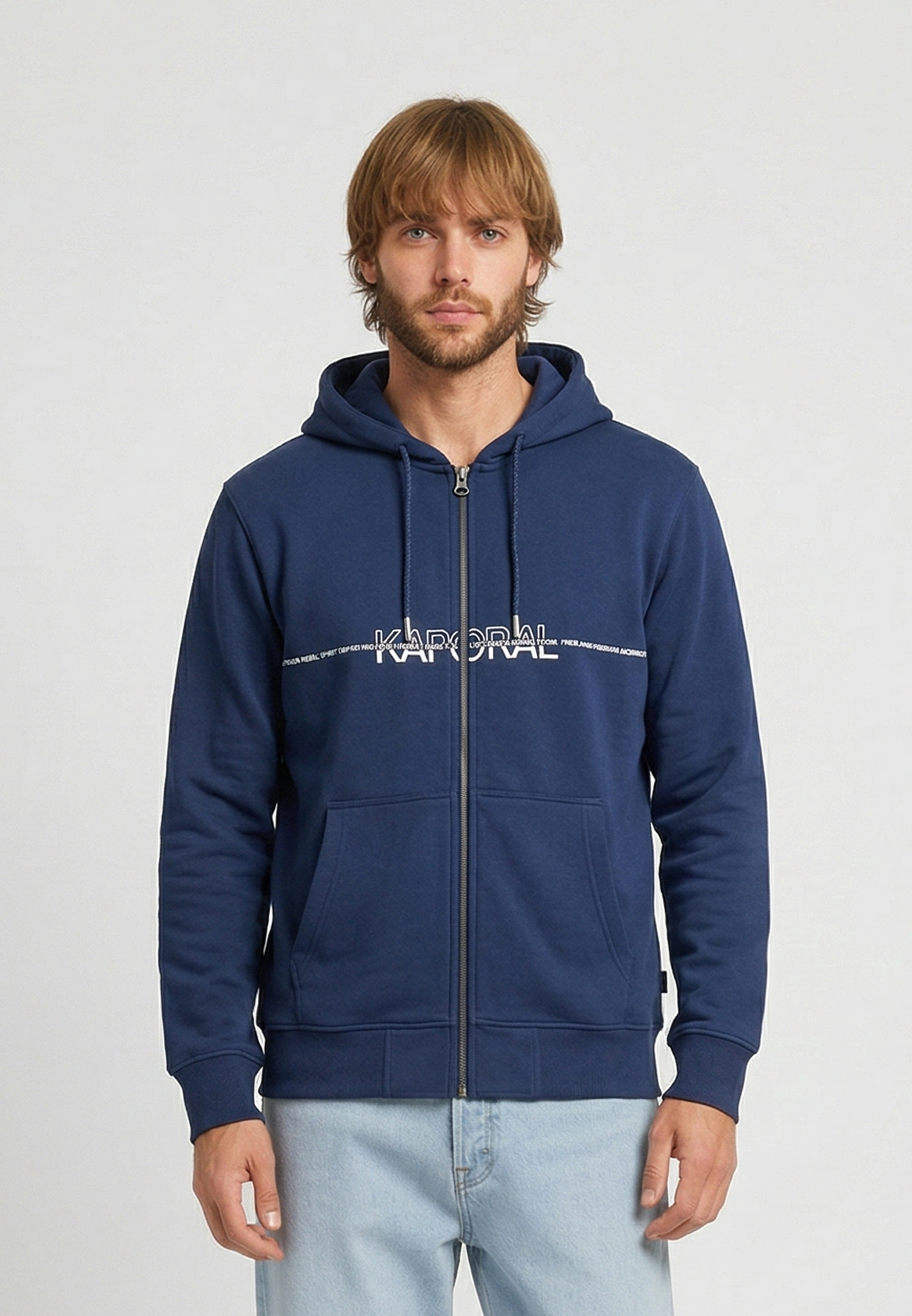 kaporal-rolan-sweatshirt-herren-marine-mit-kapuze-zip image 2