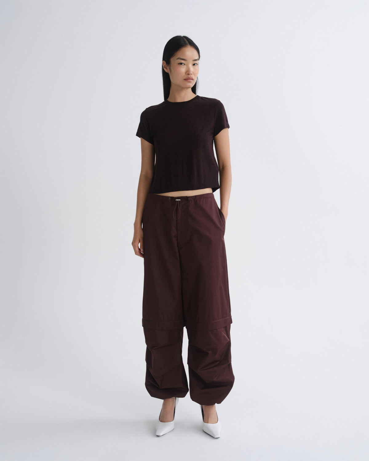 agolde-coulson-parachute-hose-cordovan-burgund image 1