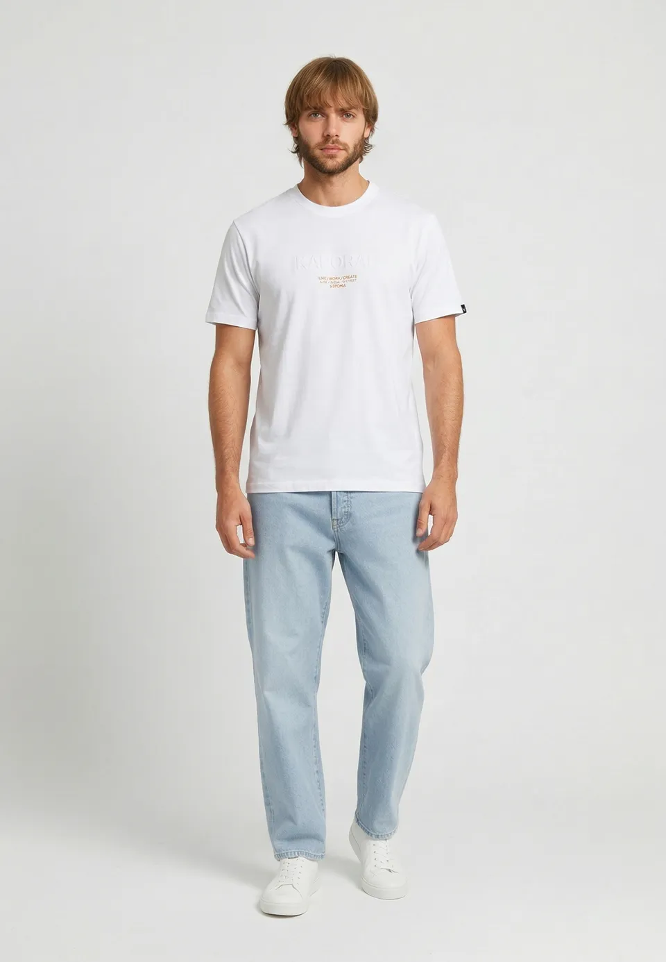 kaporal-niraj-t-shirt-herren-wei-regular-baumwolle image 1