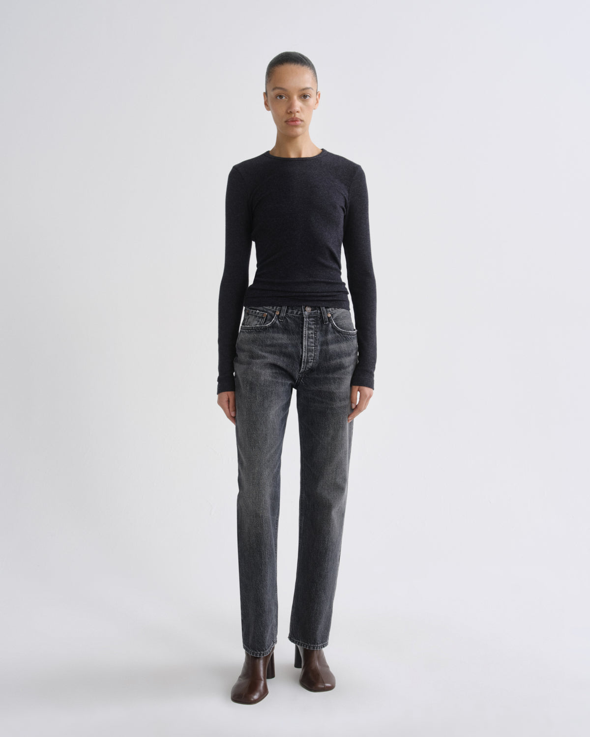 agolde-delphi-obscura-longsleeve-slim-navy image 5