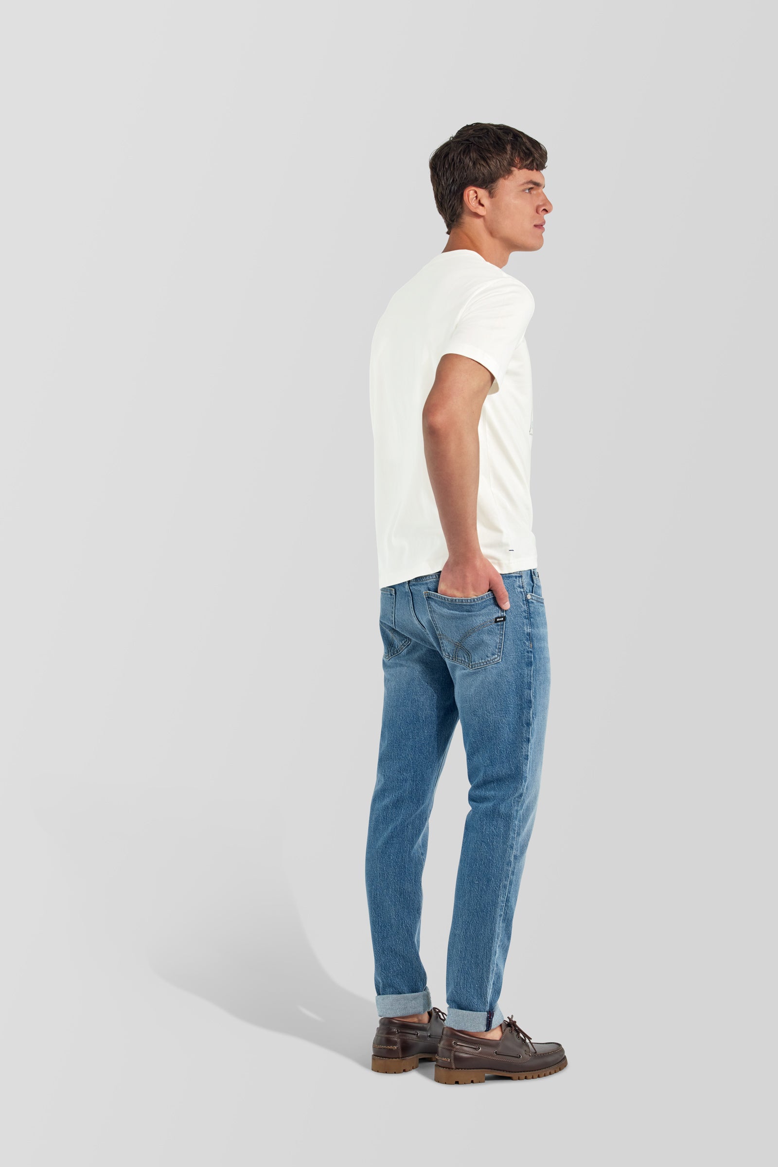gas-dharis-m-c-blue-1029-t-shirt-blau-baumwolle image 2