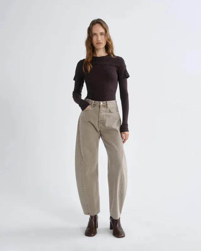 agolde-luna-taper-jeans-cedar-taupe-high-waist image 1