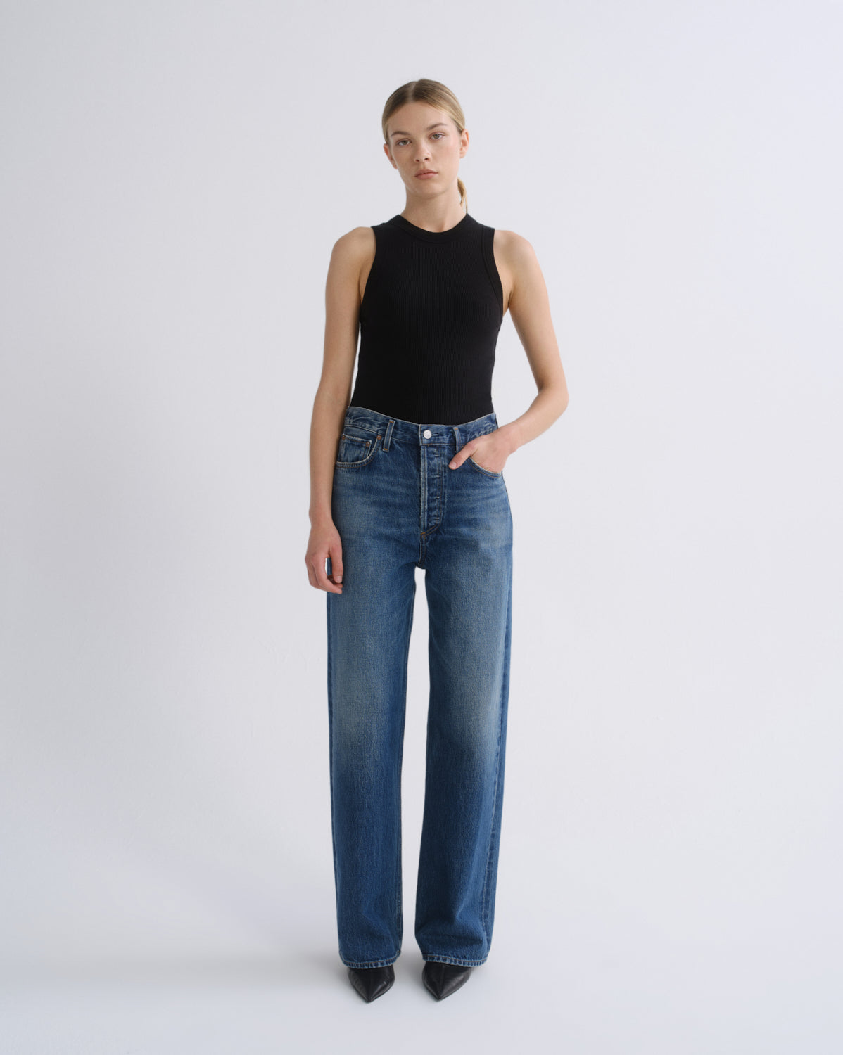 agolde-ren-jean-wide-leg-chapter-indigo-damen image 1