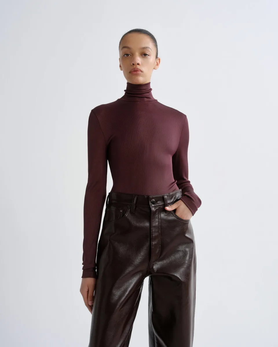 agolde-caryle-turtleneck-corinth-bordeaux image 1