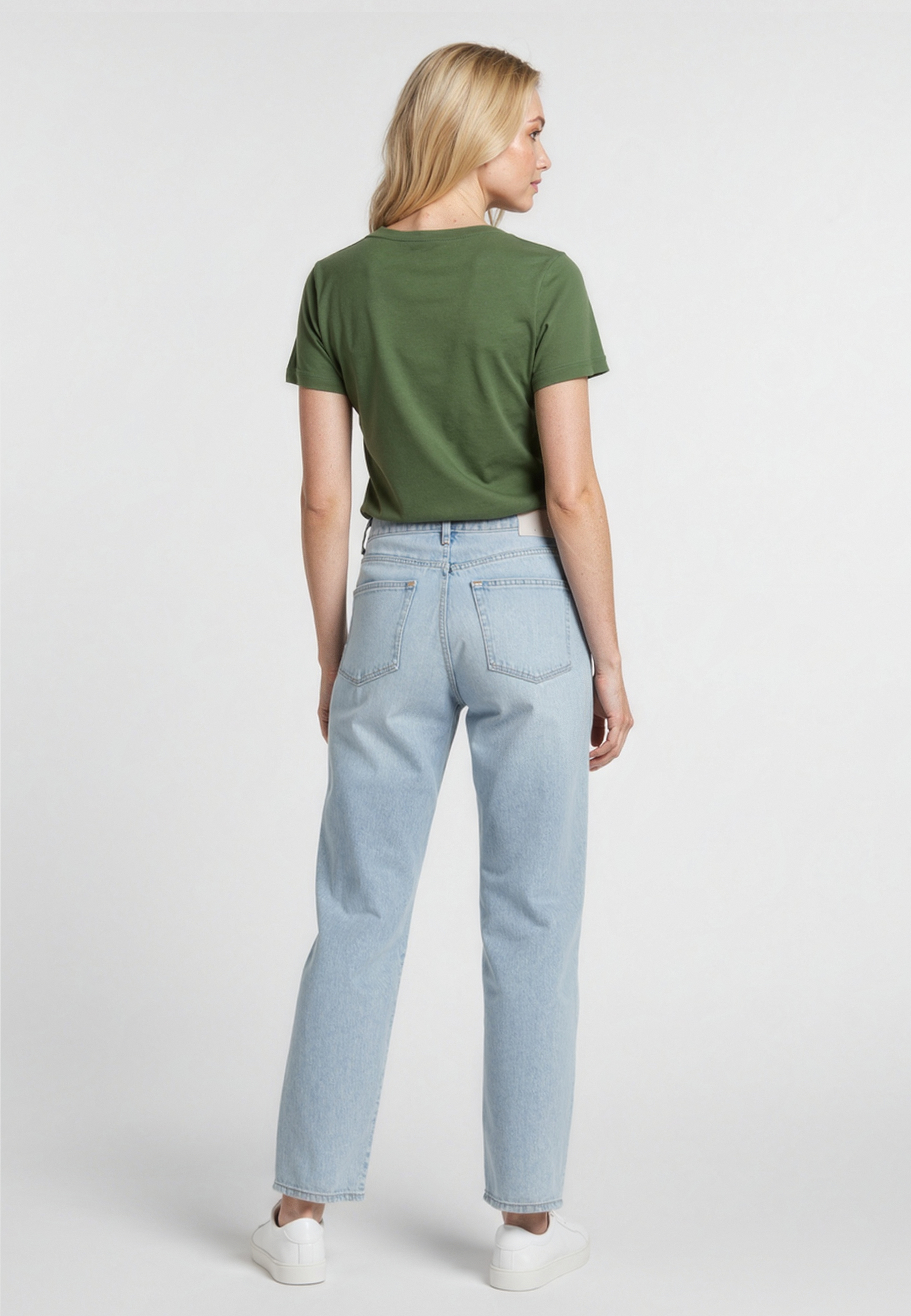 kaporal-krew-t-shirt-khaki-damen-slim-v-ausschnitt image 3