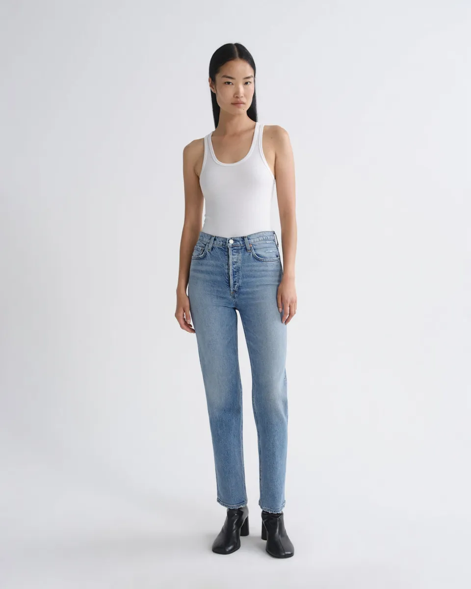 agolde-90-s-pinch-waist-renew-jeans-damen-hellblau image 1