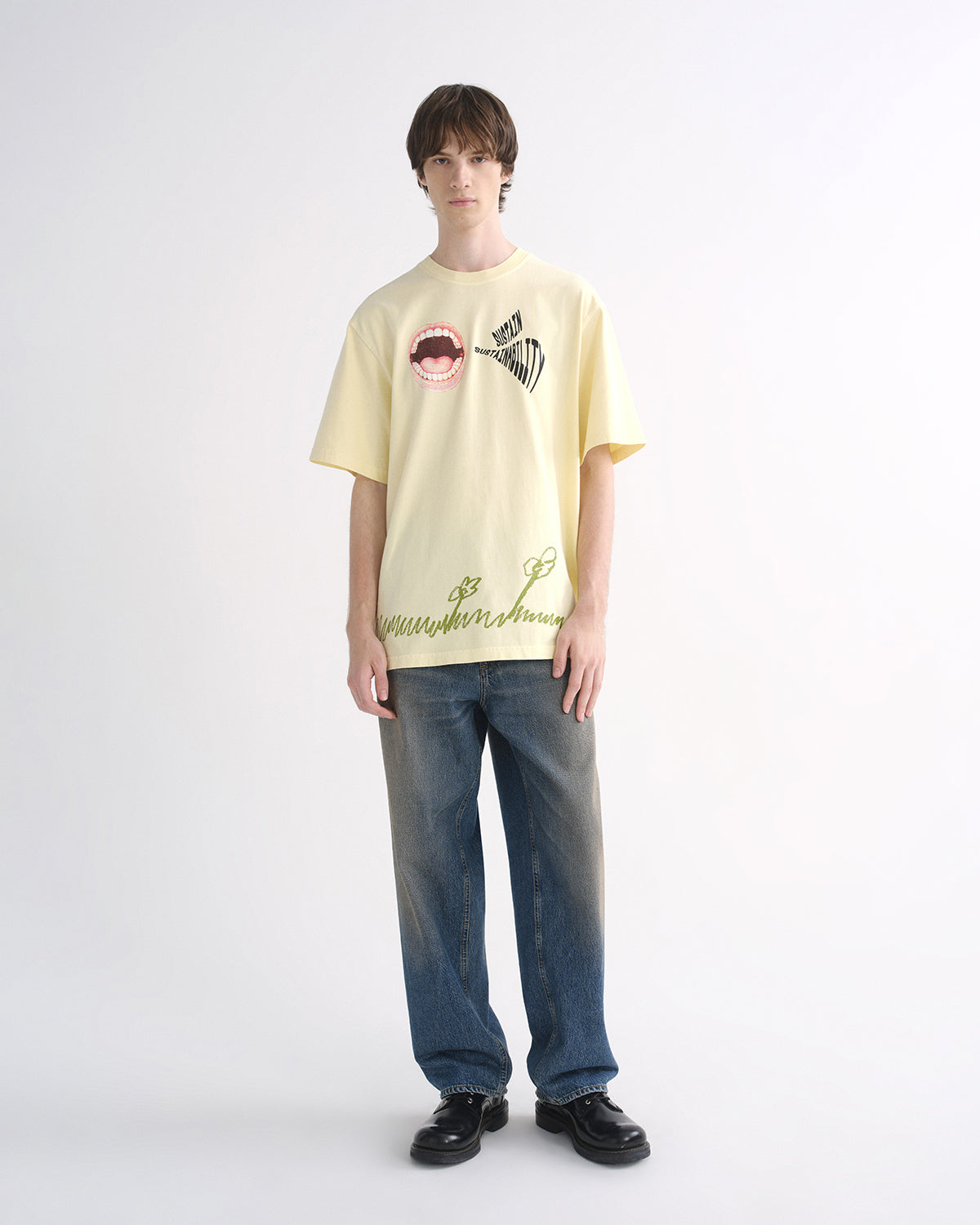 agolde-ron-finley-tee-pale-yellow-t-shirt-gelb-herren image 3